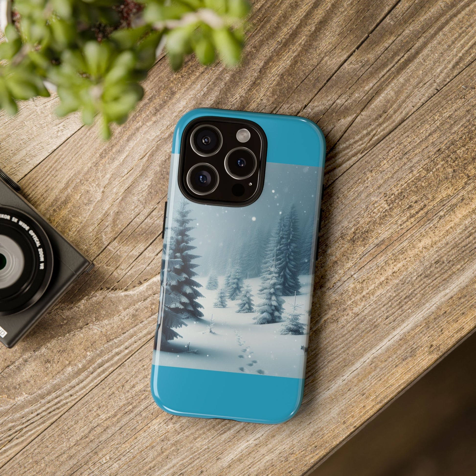 Winter Forest Phone Case, Tough Cases for iPhone, Snowy Landscape Design, Nature Lover Gift, Holiday Accessories