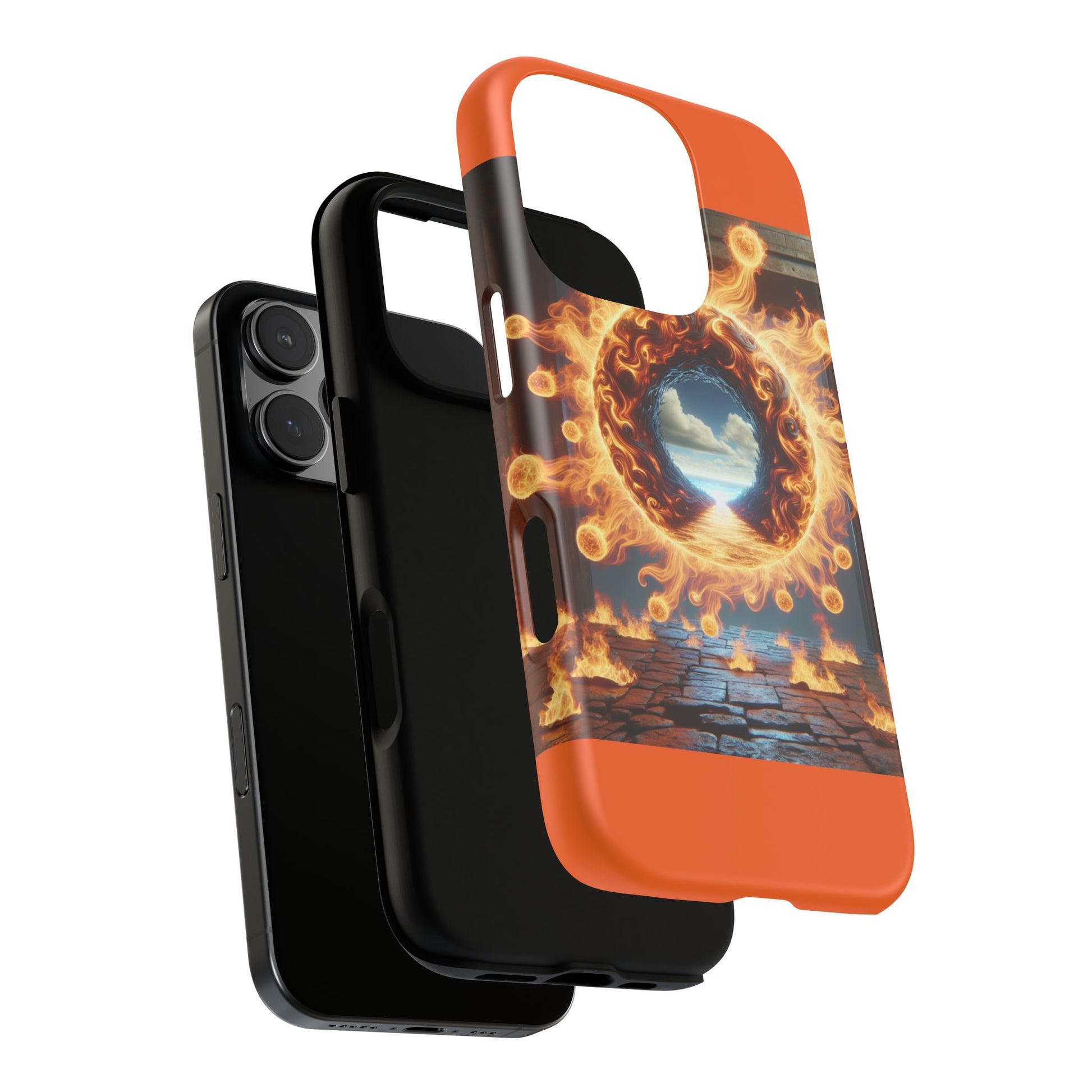Vibrant Phone Case, Tough Cases for Gamers, Fire Element Phone Cover, Unique Protector, Game Lover Gifts