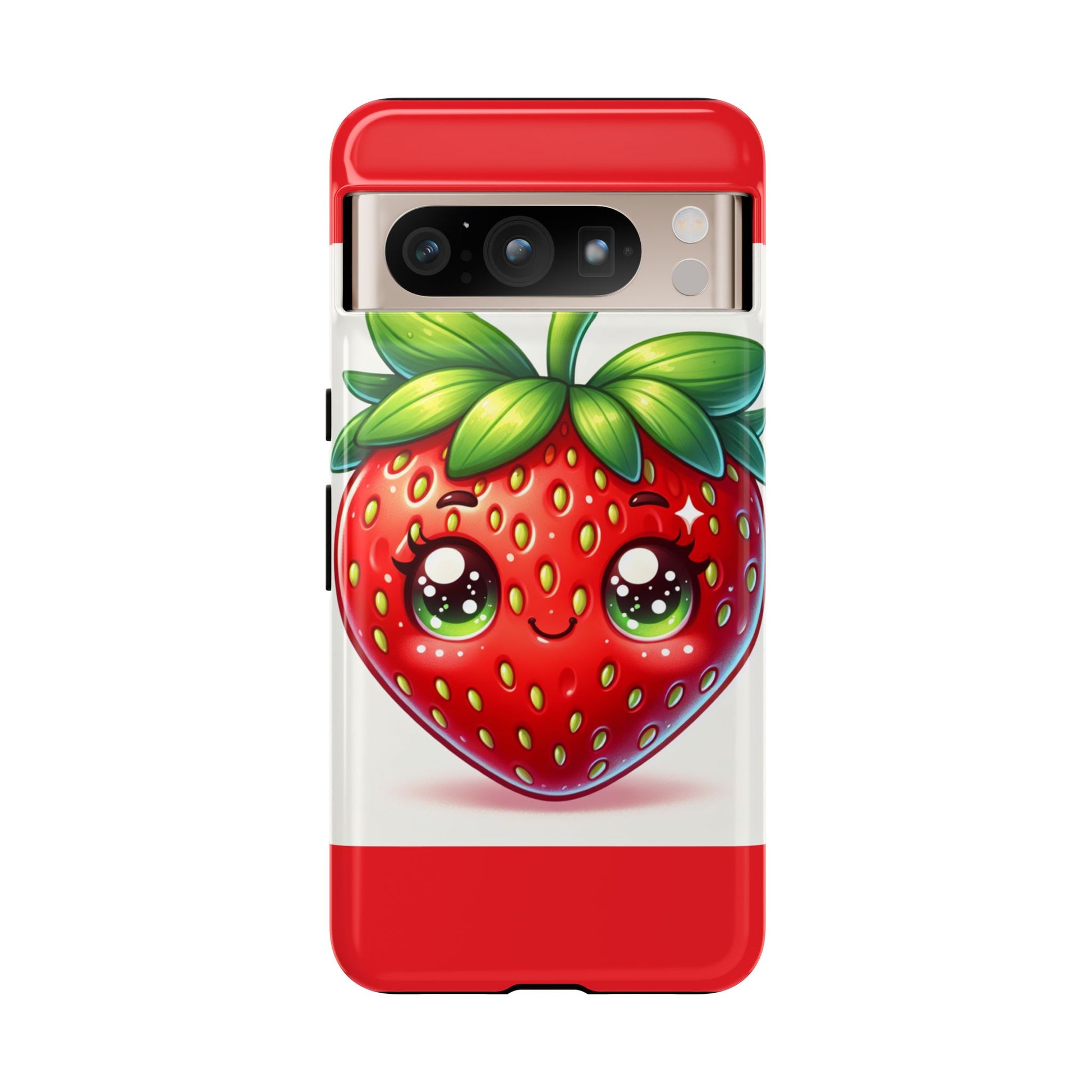 Cute Strawberry iPhone Case, Tough Phone Cases, Stylish Accessories, Fun Design for Kids and Adults, Perfect Gift for All Occasions
