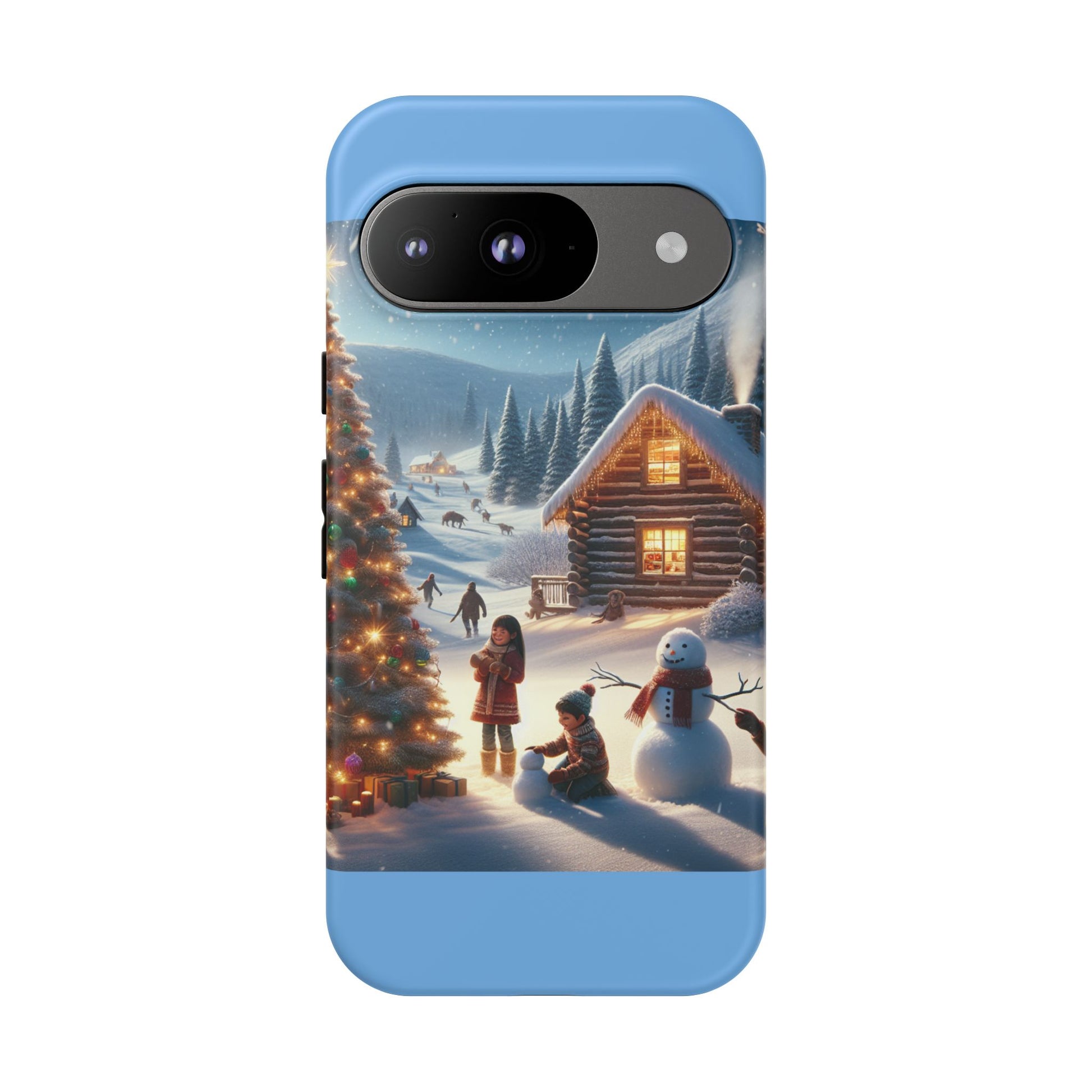 Winter Wonderland Phone Case, Holiday Gift for Him/Her, Cute Christmas Phone Cover, Unique Winter Scene Case, Festive Tech Accessories