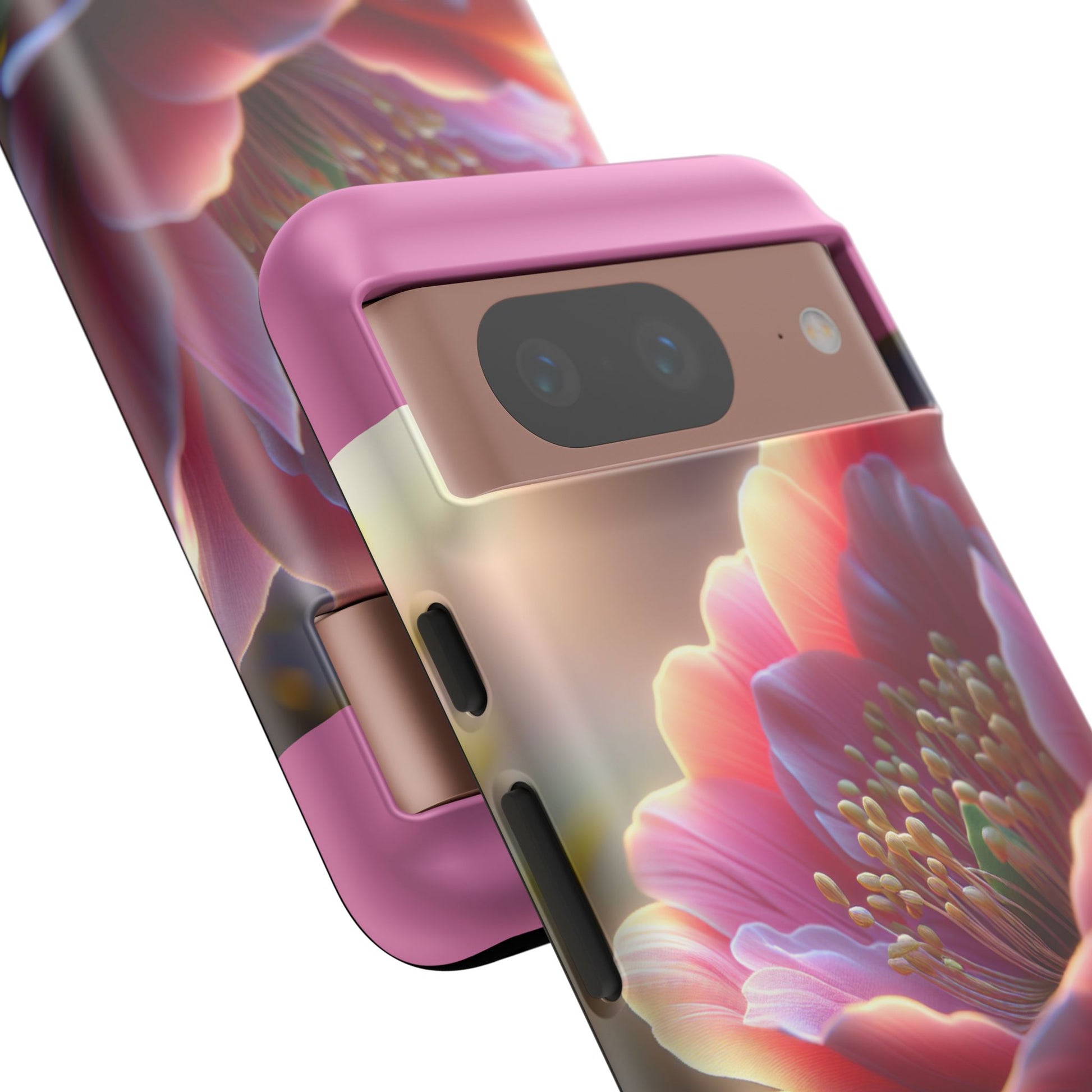 Pink Floral Phone Case, Tough Cases, Floral Design, Phone Accessory Gift, Nature Inspired, Trendy Tech Case