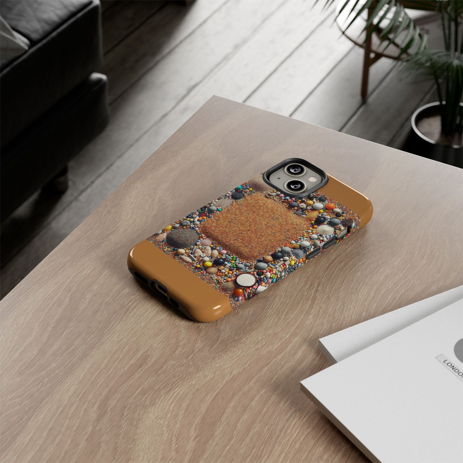 Colorful Phone Case with Unique Texture, Tough Case, Phone Accessory, Trendy Design, Gift for Tech Lovers, Durable Protection