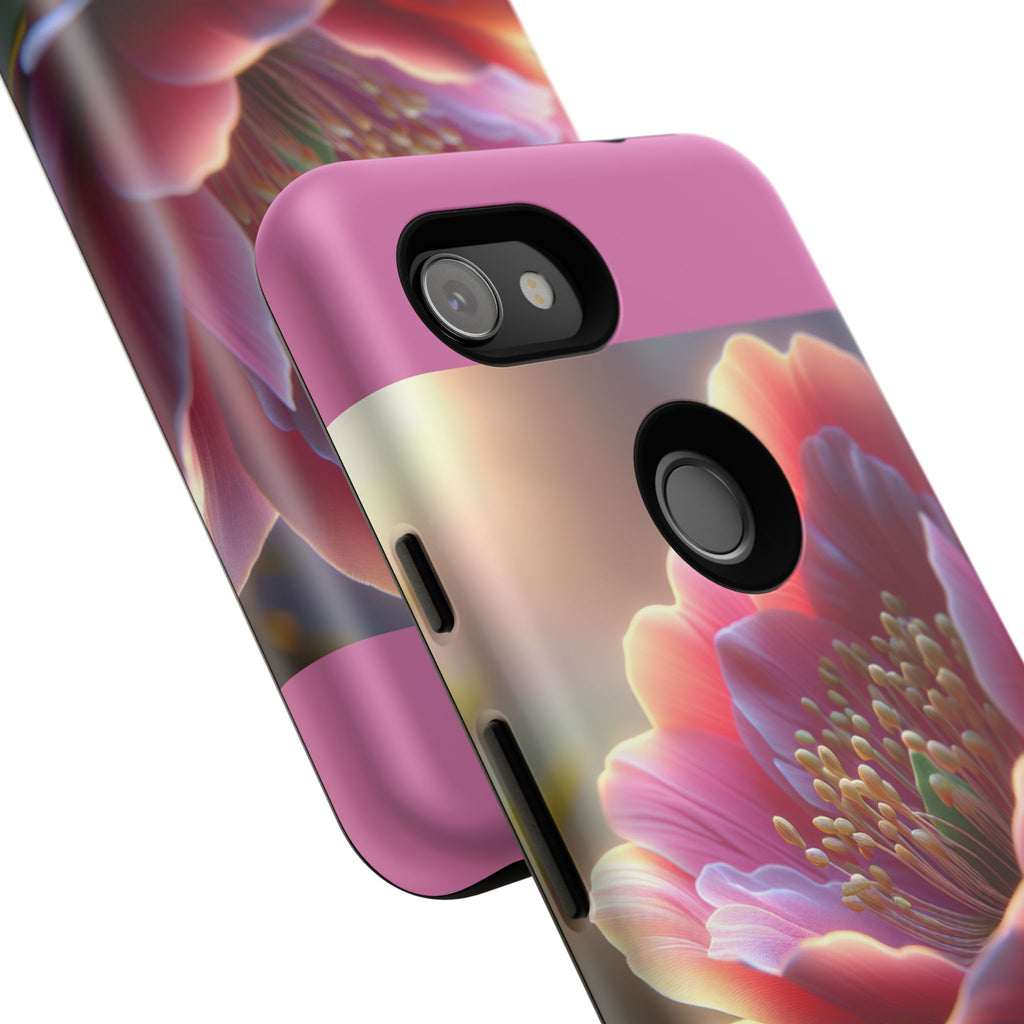 Pink Floral Phone Case, Tough Cases, Floral Design, Phone Accessory Gift, Nature Inspired, Trendy Tech Case