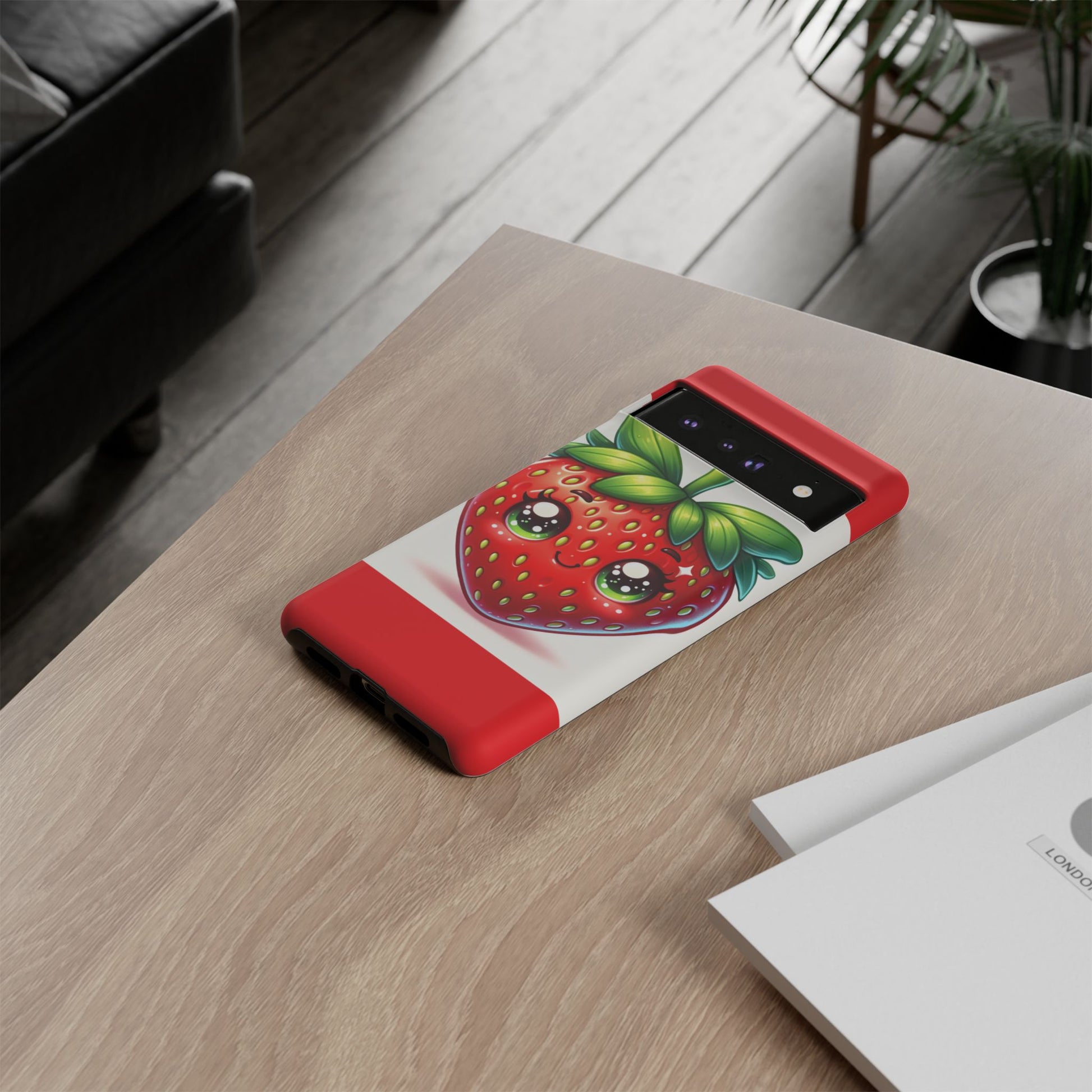 Cute Strawberry iPhone Case, Tough Phone Cases, Stylish Accessories, Fun Design for Kids and Adults, Perfect Gift for All Occasions