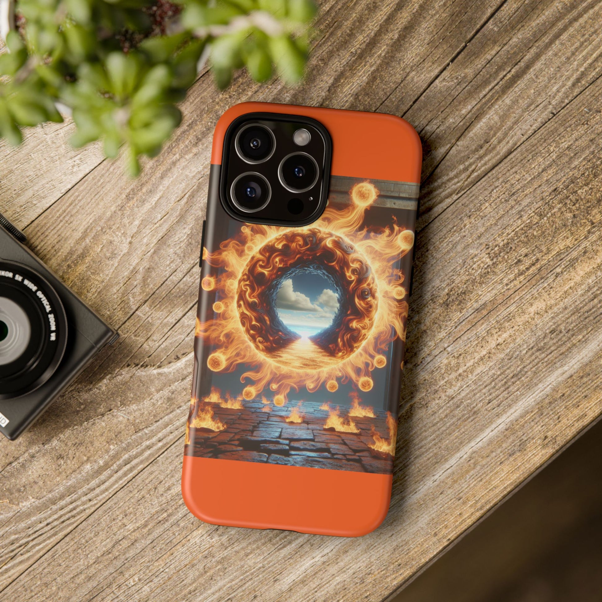 Vibrant Phone Case, Tough Cases for Gamers, Fire Element Phone Cover, Unique Protector, Game Lover Gifts
