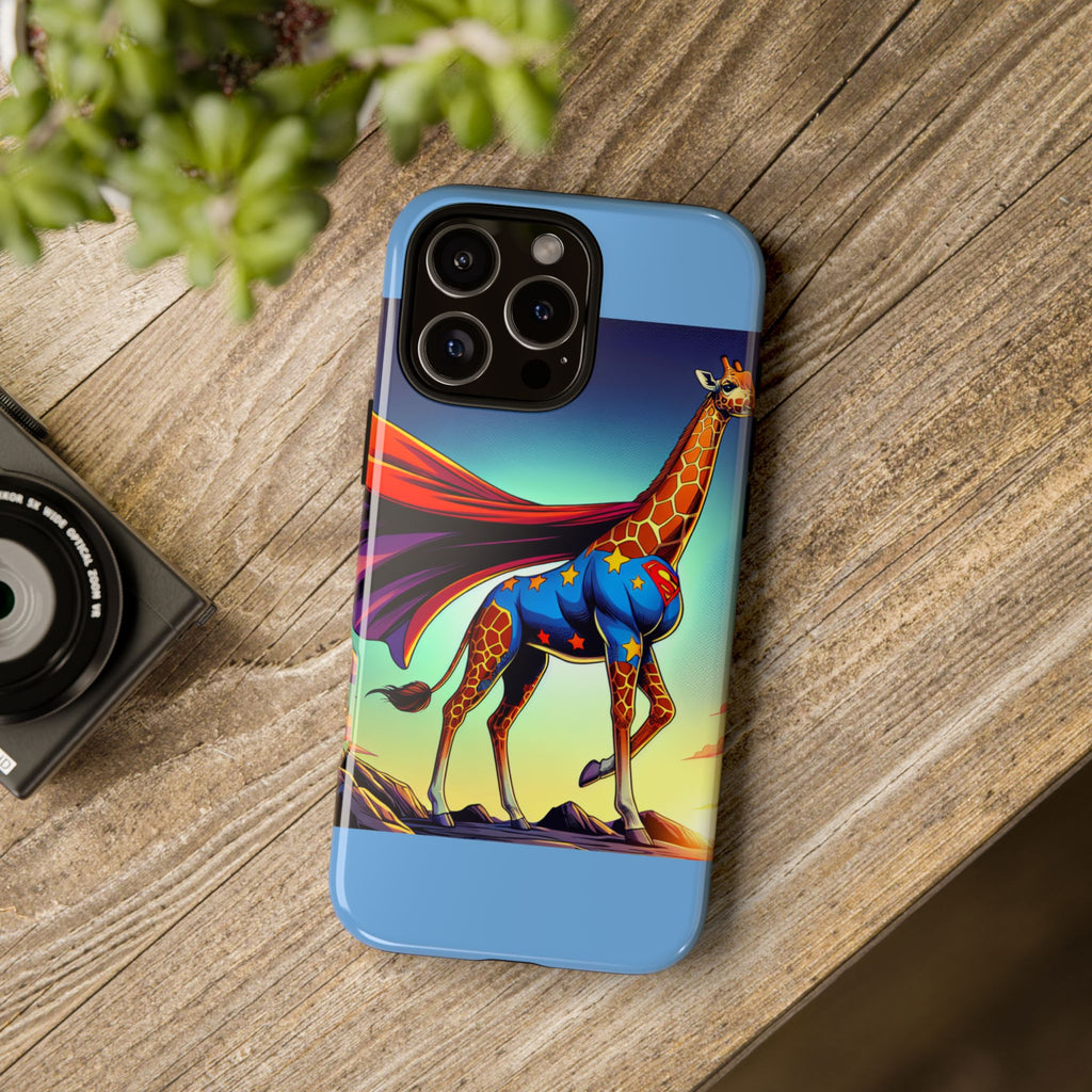 Superhero Giraffe Phone Case | Tough Cases, Unique Gifts, Animal Lover Accessories, Fun Tech Protectors, Cute Phone Covers, Birthday Gift