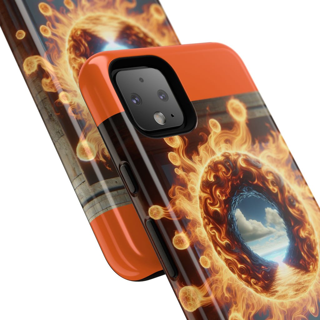 Vibrant Phone Case, Tough Cases for Gamers, Fire Element Phone Cover, Unique Protector, Game Lover Gifts