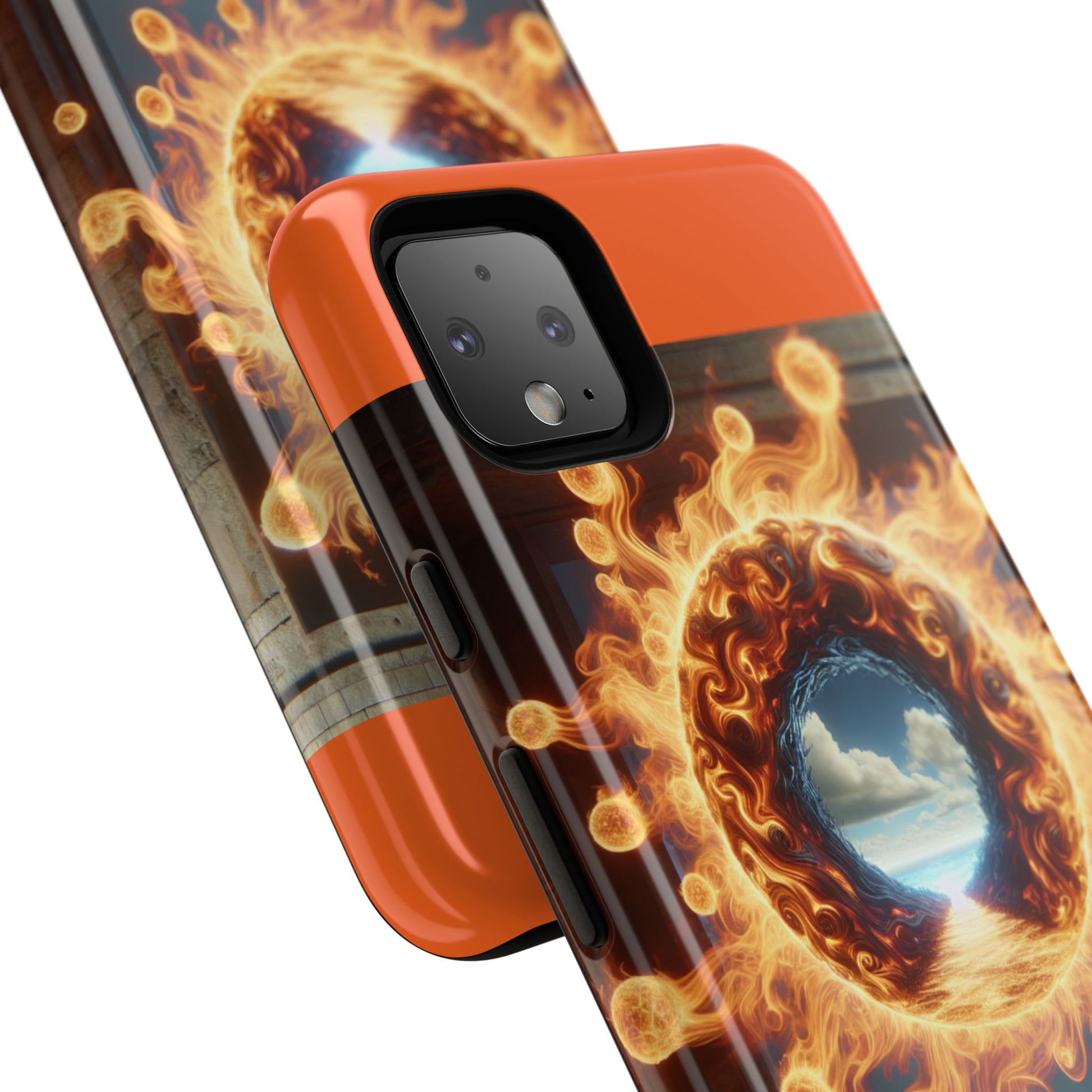 Vibrant Phone Case, Tough Cases for Gamers, Fire Element Phone Cover, Unique Protector, Game Lover Gifts