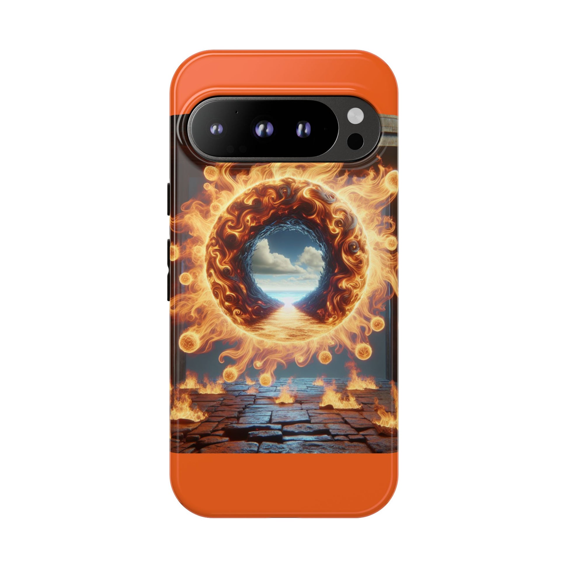 Vibrant Phone Case, Tough Cases for Gamers, Fire Element Phone Cover, Unique Protector, Game Lover Gifts