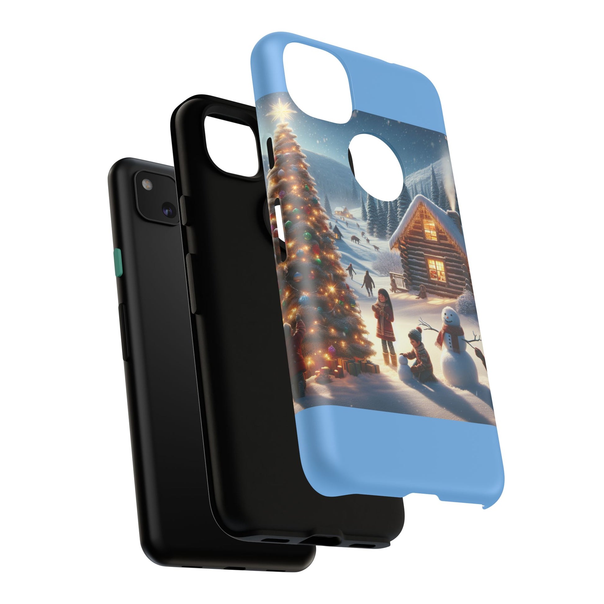 Winter Wonderland Phone Case, Holiday Gift for Him/Her, Cute Christmas Phone Cover, Unique Winter Scene Case, Festive Tech Accessories