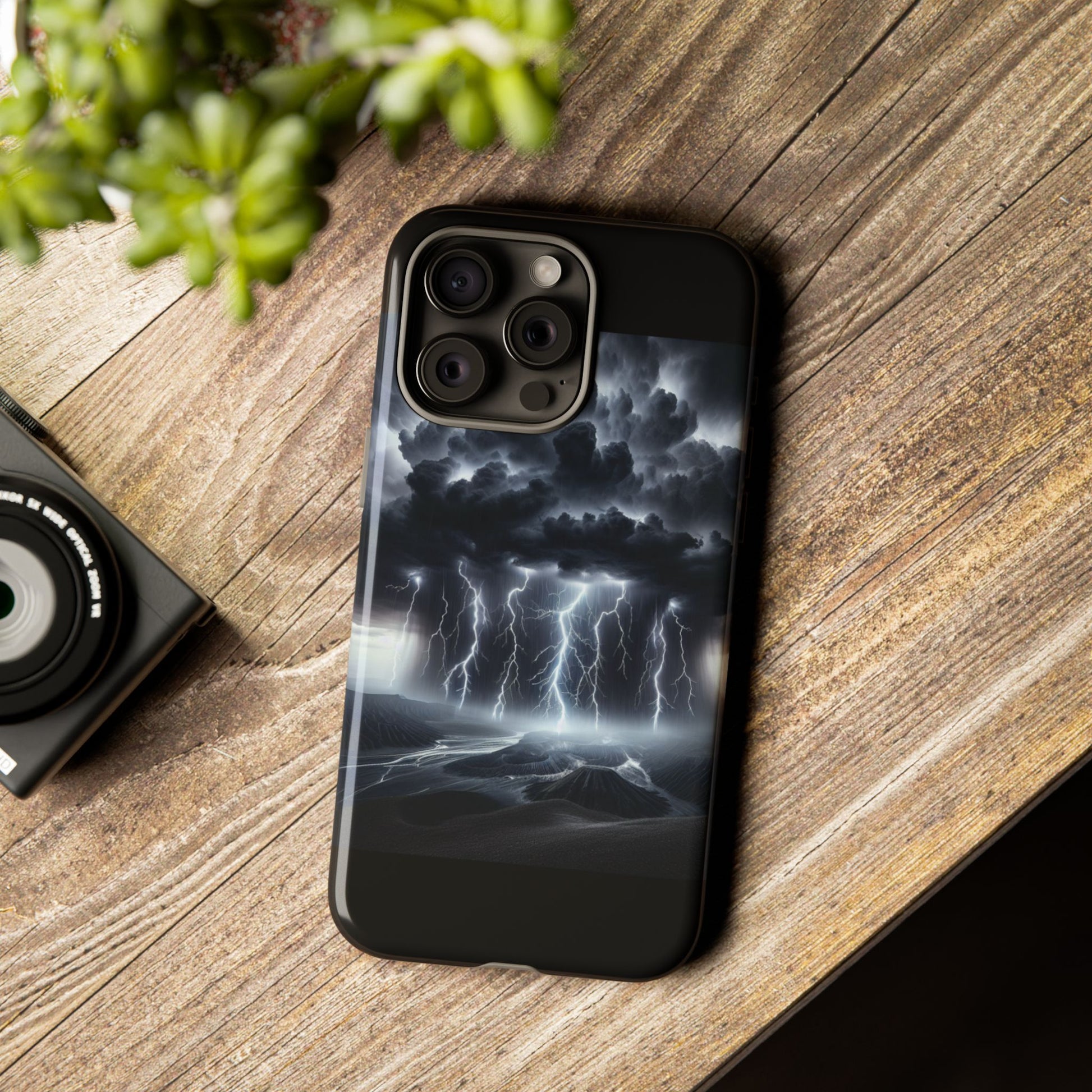 Tough Cases for the Bold: Stormy Thunder Phone Case, Lightning Protection, Durable Cover for Adventurers, Unique Gift for Nature [...]