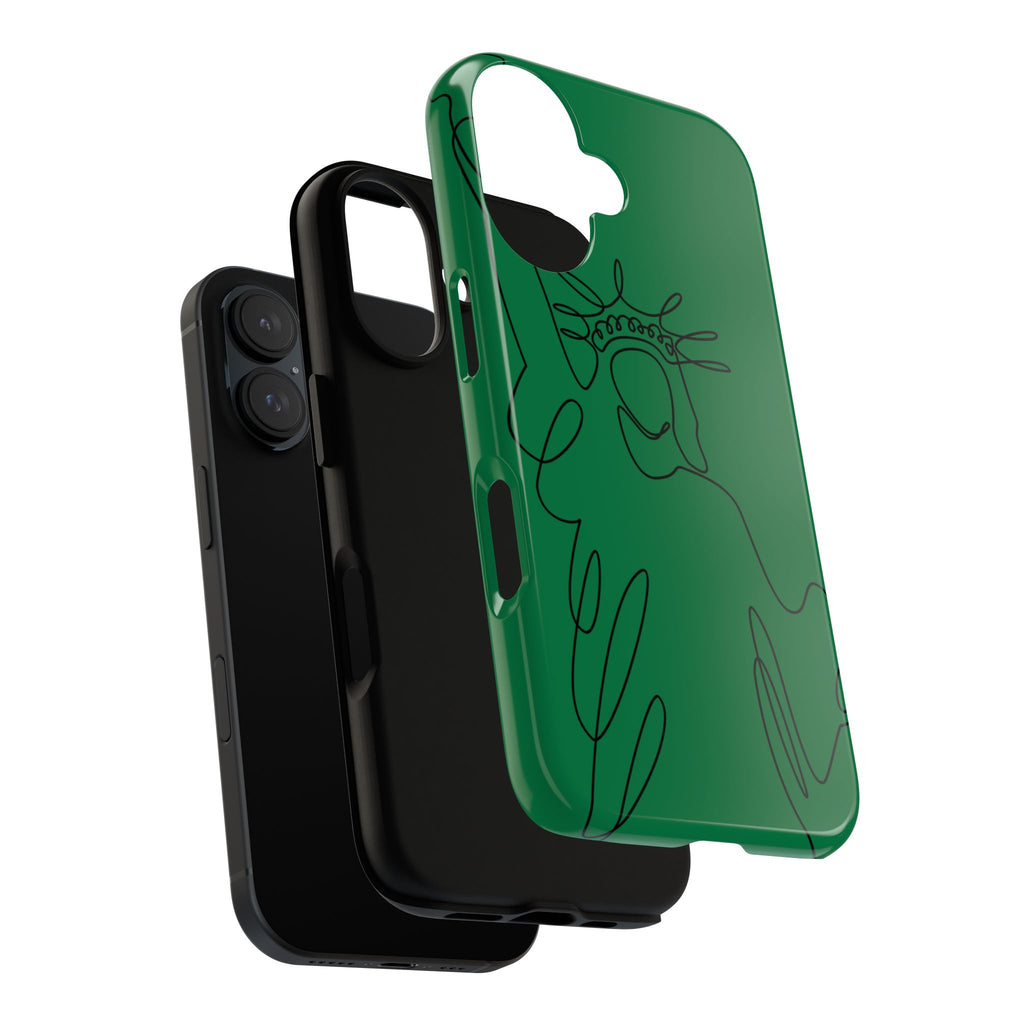Stylish Phone Case with Statue of Liberty Design, Tough Cases for iPhone, Unique Gift for Travelers, Green Phone Cover, Artistic Cell [...]