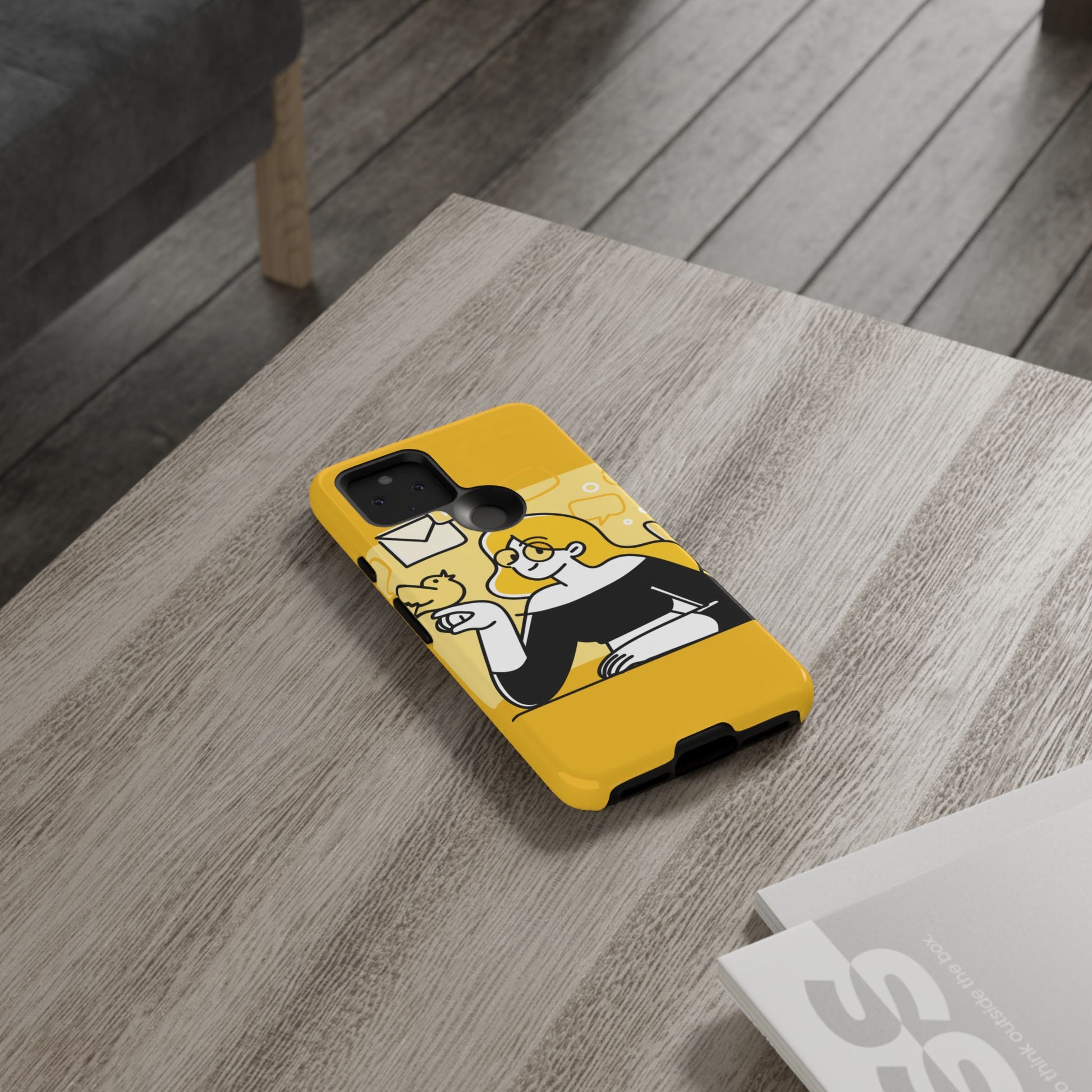 Chic Phone Case with Playful Design, Smartphone Cover, Unique Gift, Trendy Accessory, Eco-Friendly Case