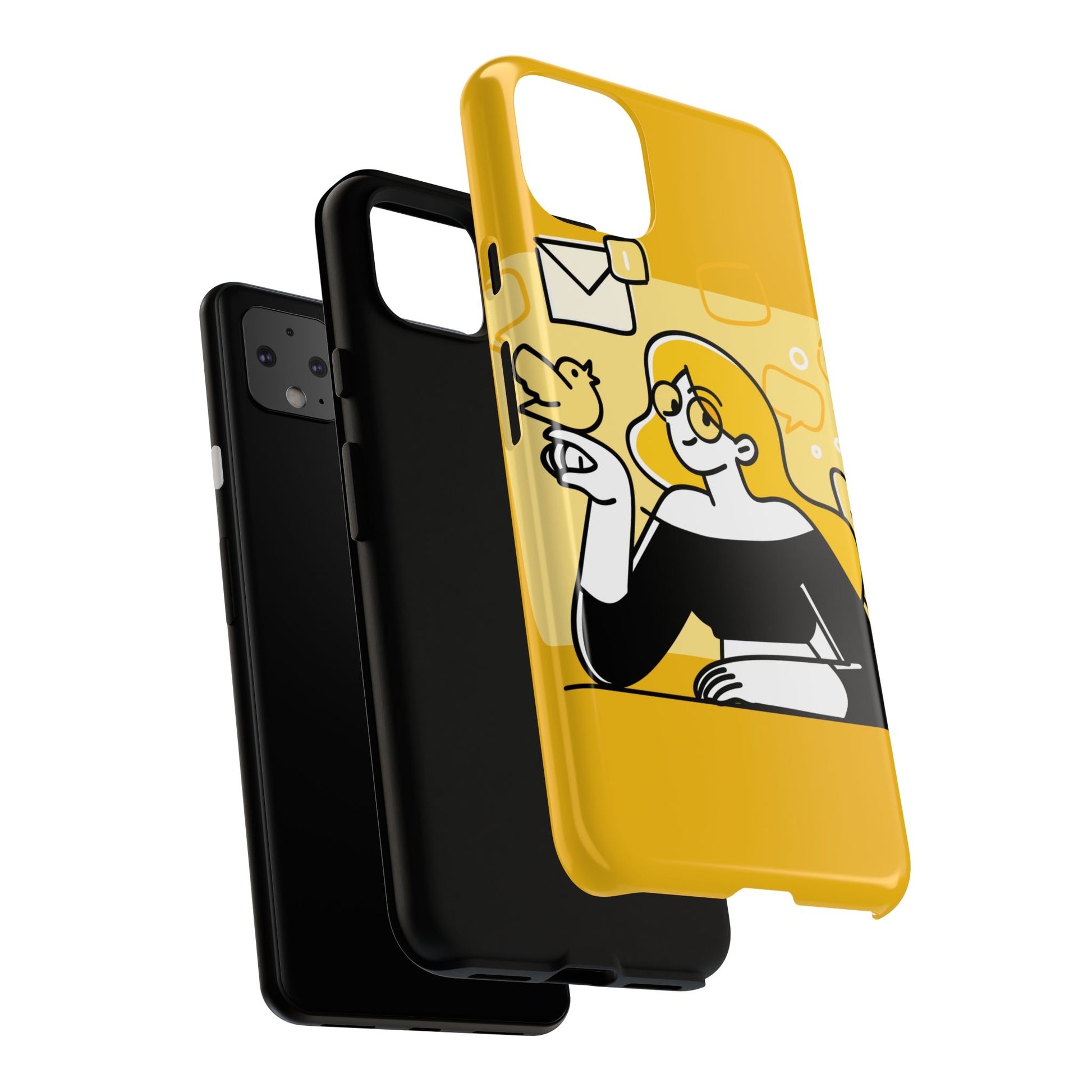 Chic Phone Case with Playful Design, Smartphone Cover, Unique Gift, Trendy Accessory, Eco-Friendly Case