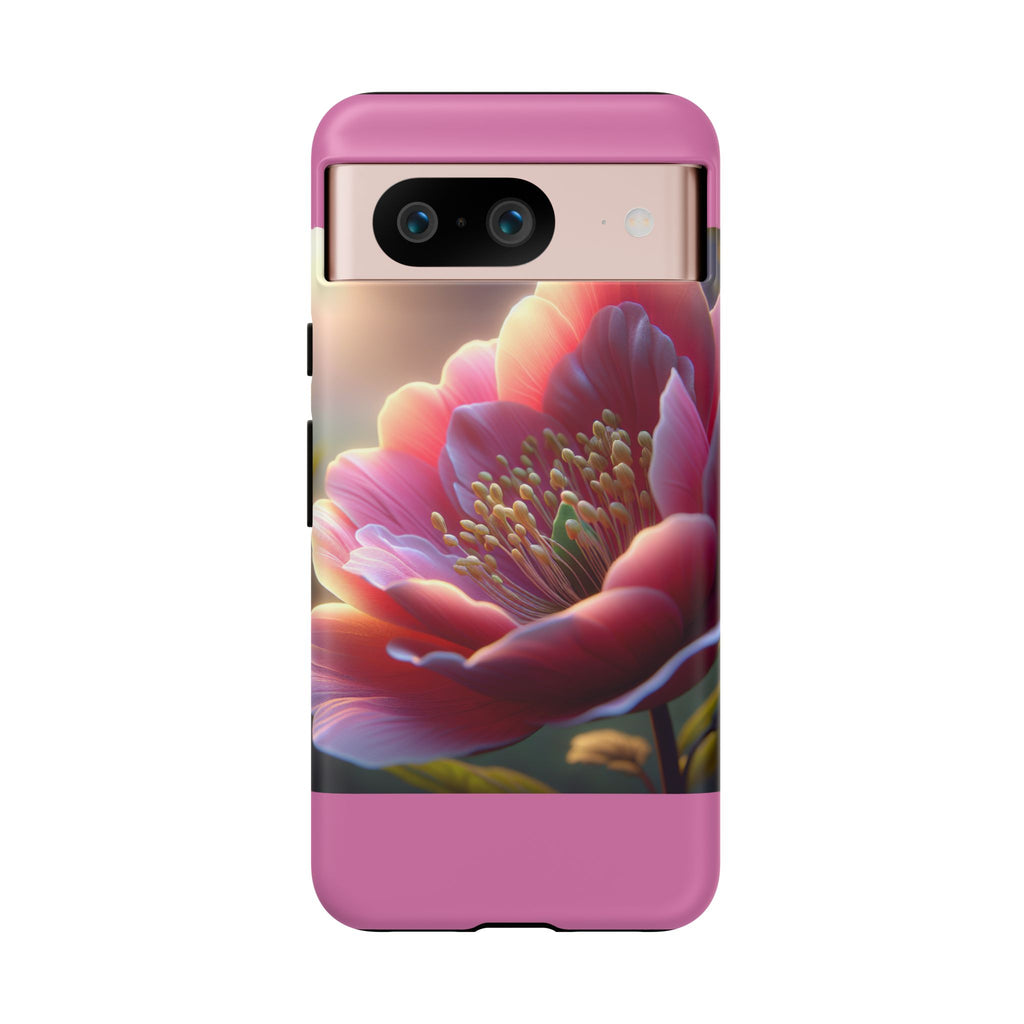 Pink Floral Phone Case, Tough Cases, Floral Design, Phone Accessory Gift, Nature Inspired, Trendy Tech Case