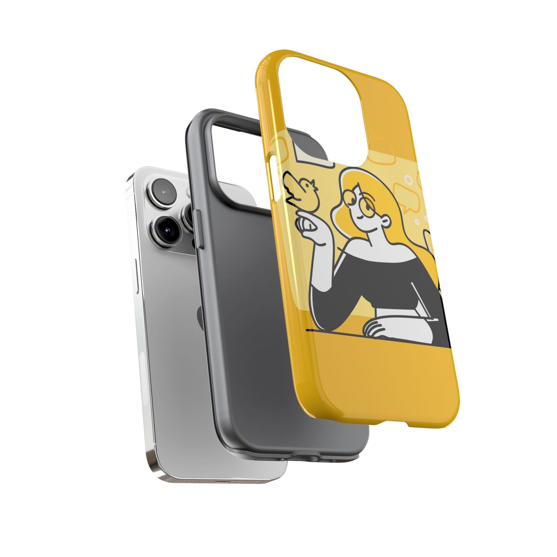 Chic Phone Case with Playful Design, Smartphone Cover, Unique Gift, Trendy Accessory, Eco-Friendly Case