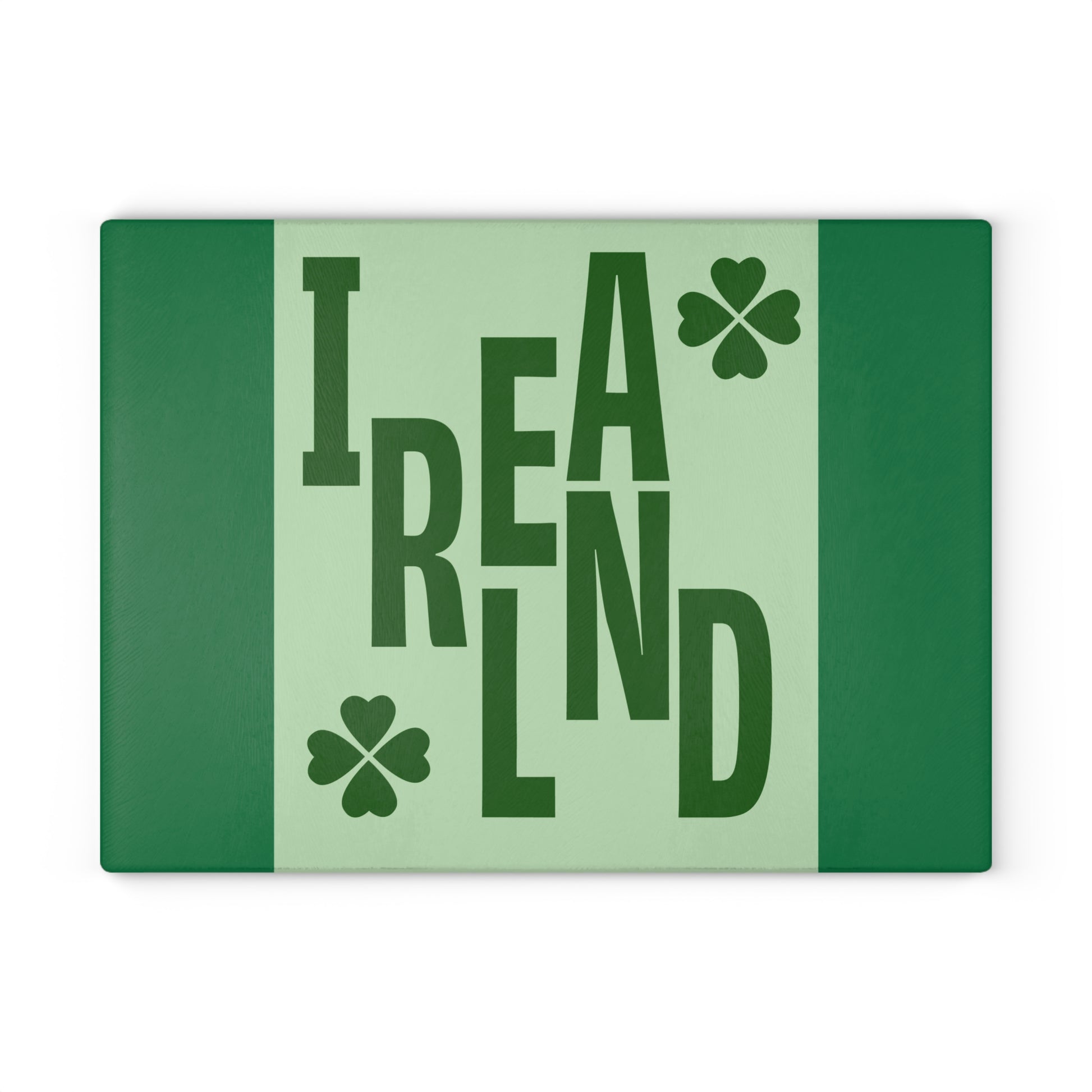 St. Patrick's Day Glass Cutting Board, Kitchen Decor, Shamrock Gift, Irish Cookware, Holiday Kitchen Accessory