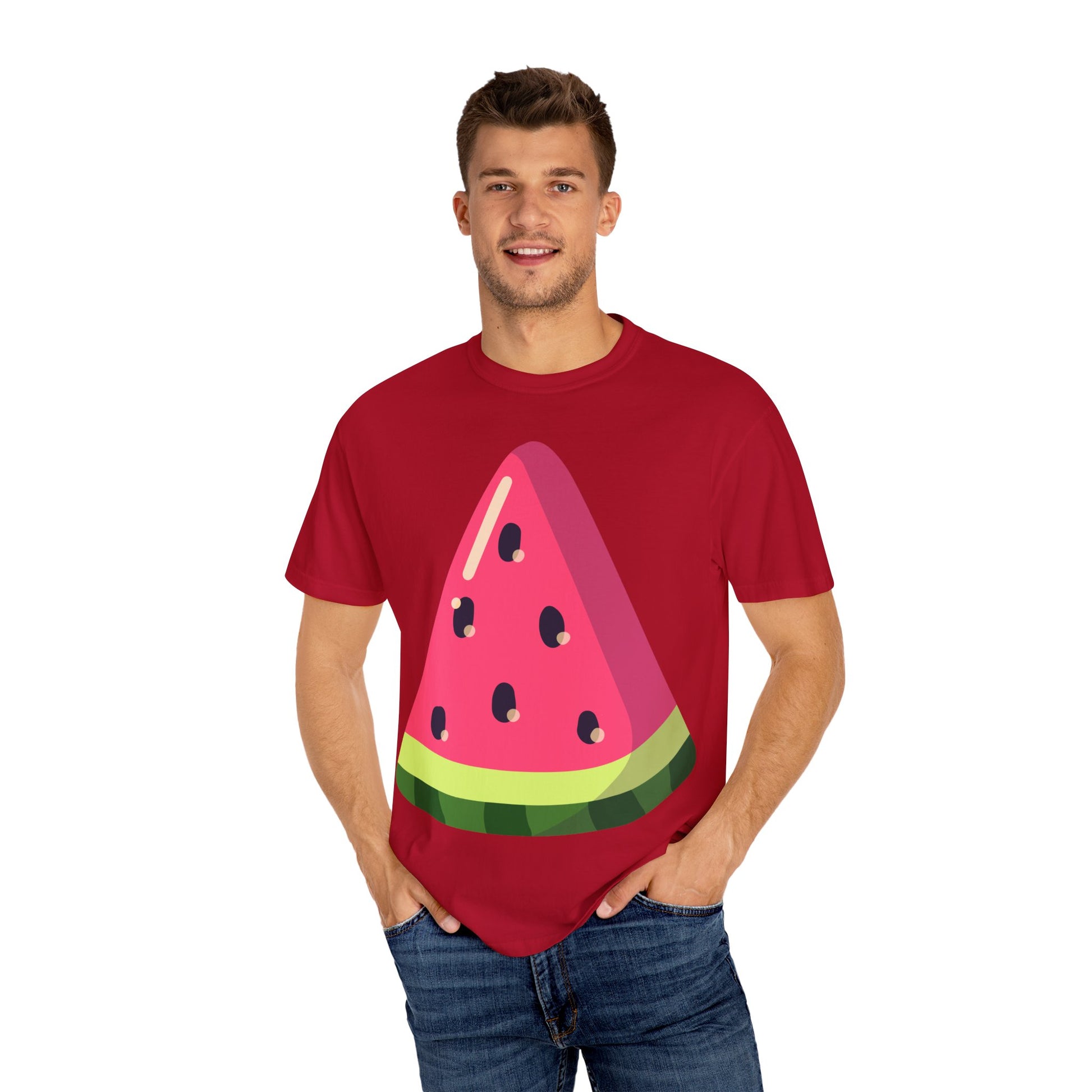 Watermelon Slice Unisex T-shirt, Summer Vibes Tee, Fruit Lover Gift, Cute Graphic Shirt, Casual Wear for Adults & Kids