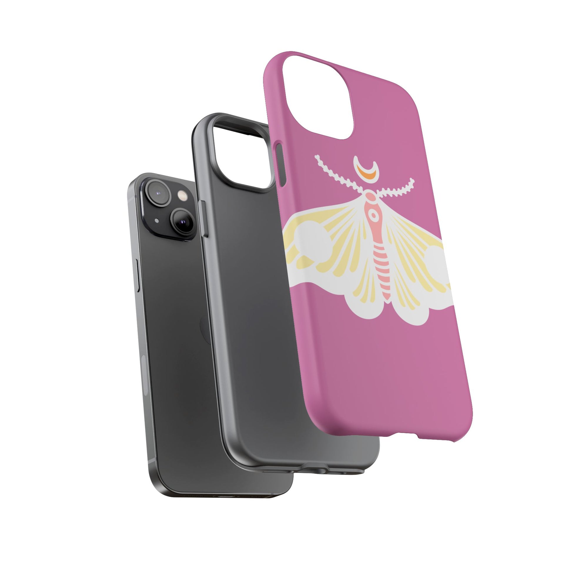 Colorful Moth Phone Case | Tough Cases for iPhone, Unique Gift, Nature Lovers, Boho Style, Trendy Accessories