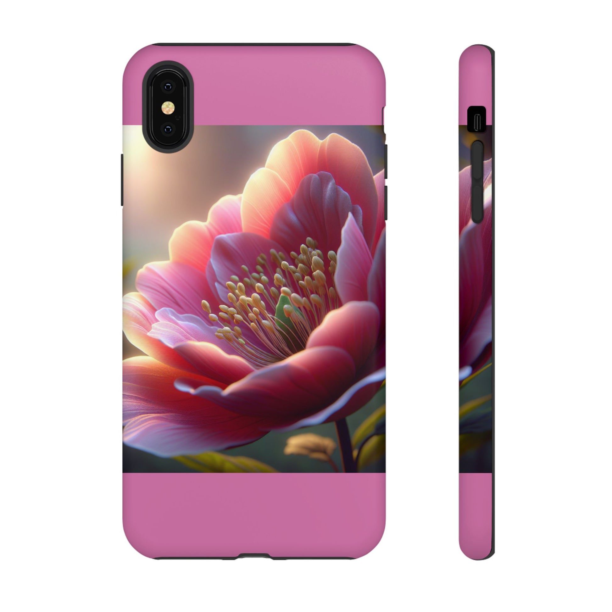 Pink Floral Phone Case, Tough Cases, Floral Design, Phone Accessory Gift, Nature Inspired, Trendy Tech Case
