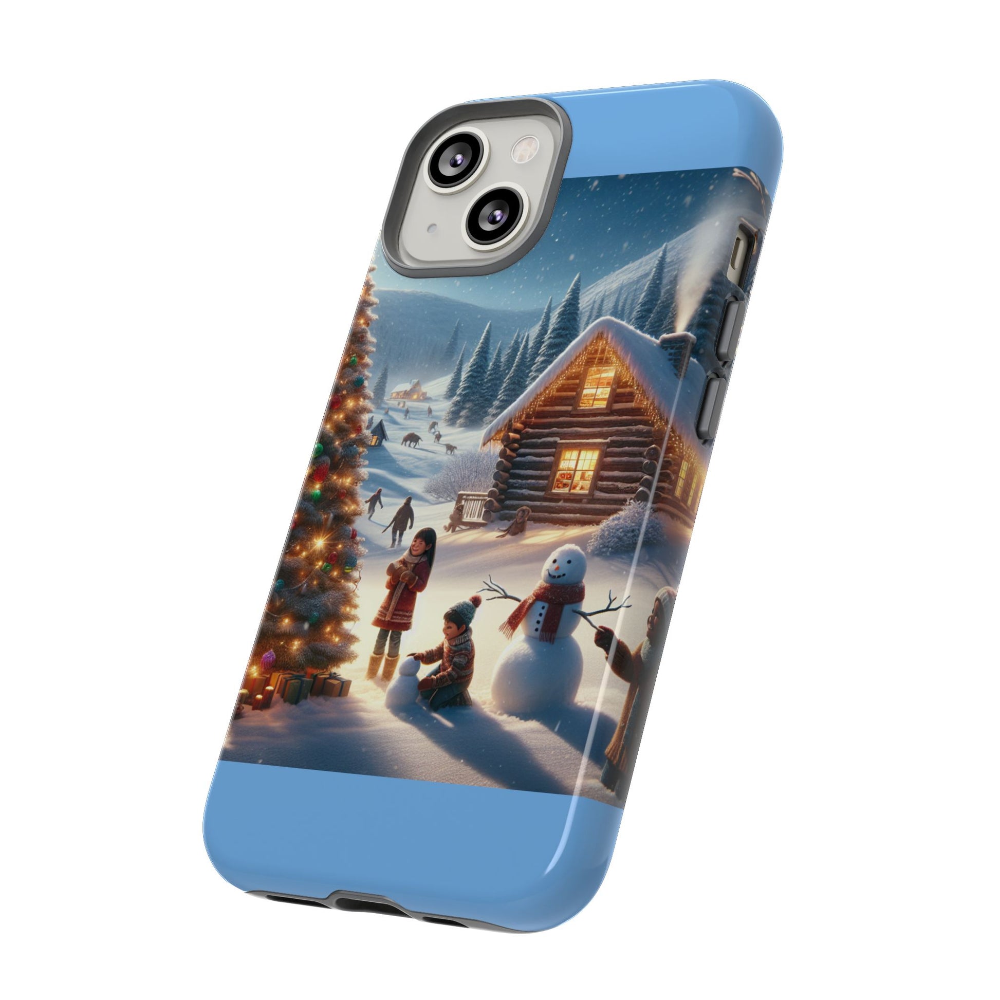 Winter Wonderland Phone Case, Holiday Gift for Him/Her, Cute Christmas Phone Cover, Unique Winter Scene Case, Festive Tech Accessories