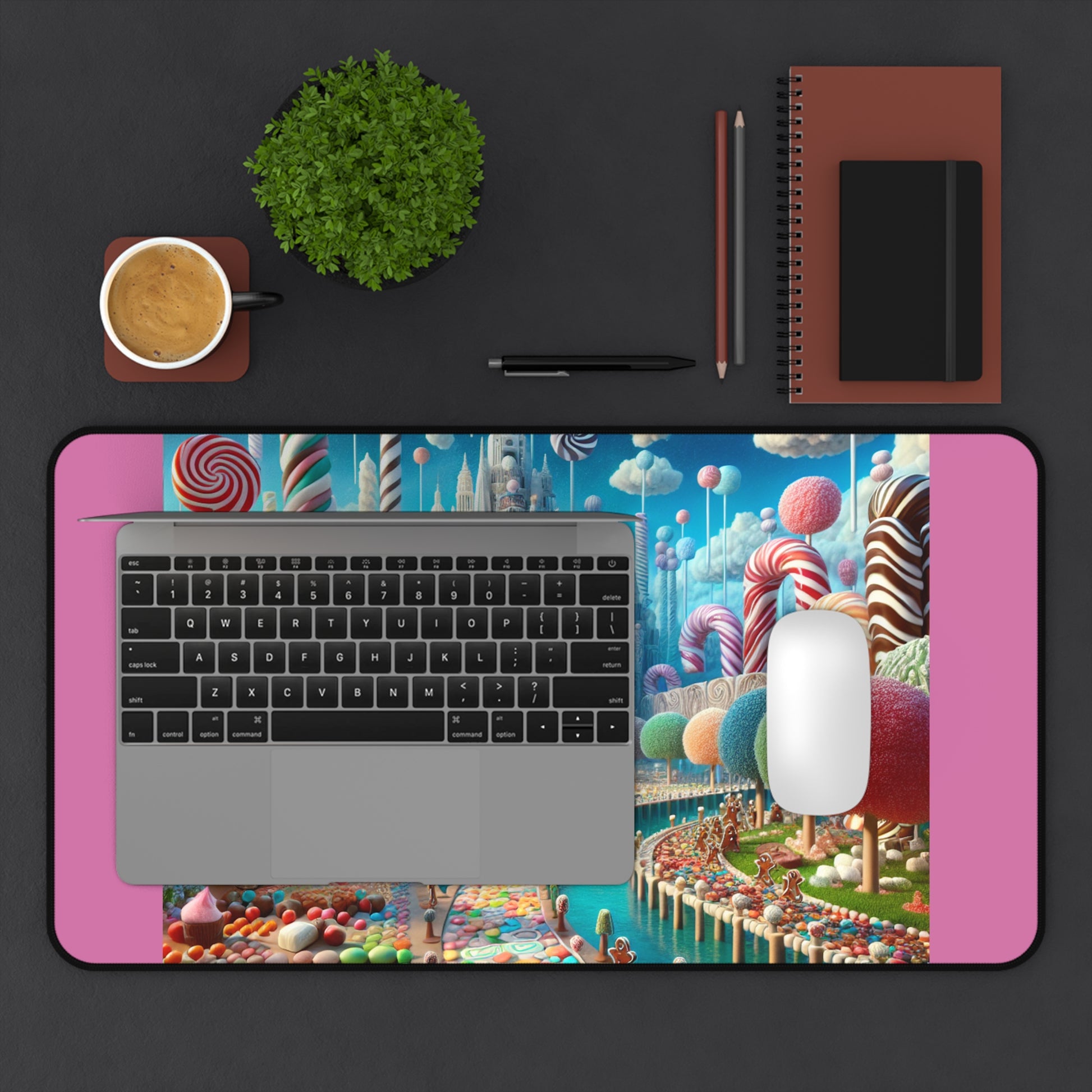 Whimsical Candyland Desk Mat - Colorful Office Accessory for Kids, Fun Home Decor, Gaming Mat, Birthday Gift, Sweet Themed Workspace