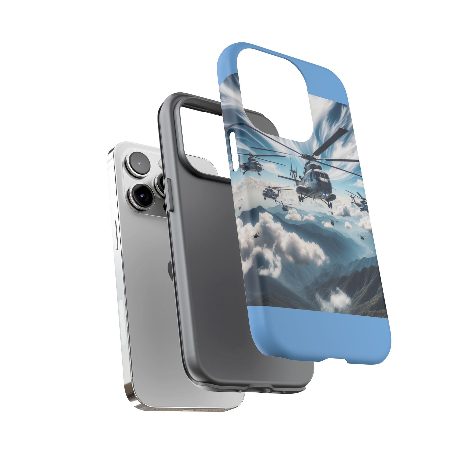 Tough Cases - Helicopter Design Phone Case, Military Style Cover, Unique Gift for Aviation Lovers, Durable Phone Protector, Hobbyist [...]
