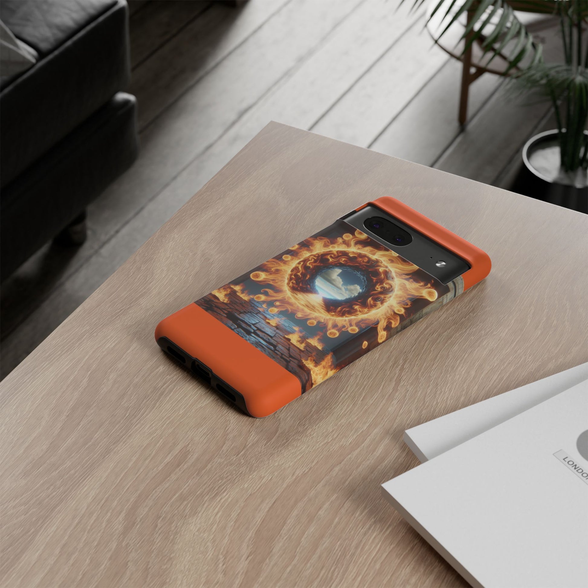 Vibrant Phone Case, Tough Cases for Gamers, Fire Element Phone Cover, Unique Protector, Game Lover Gifts