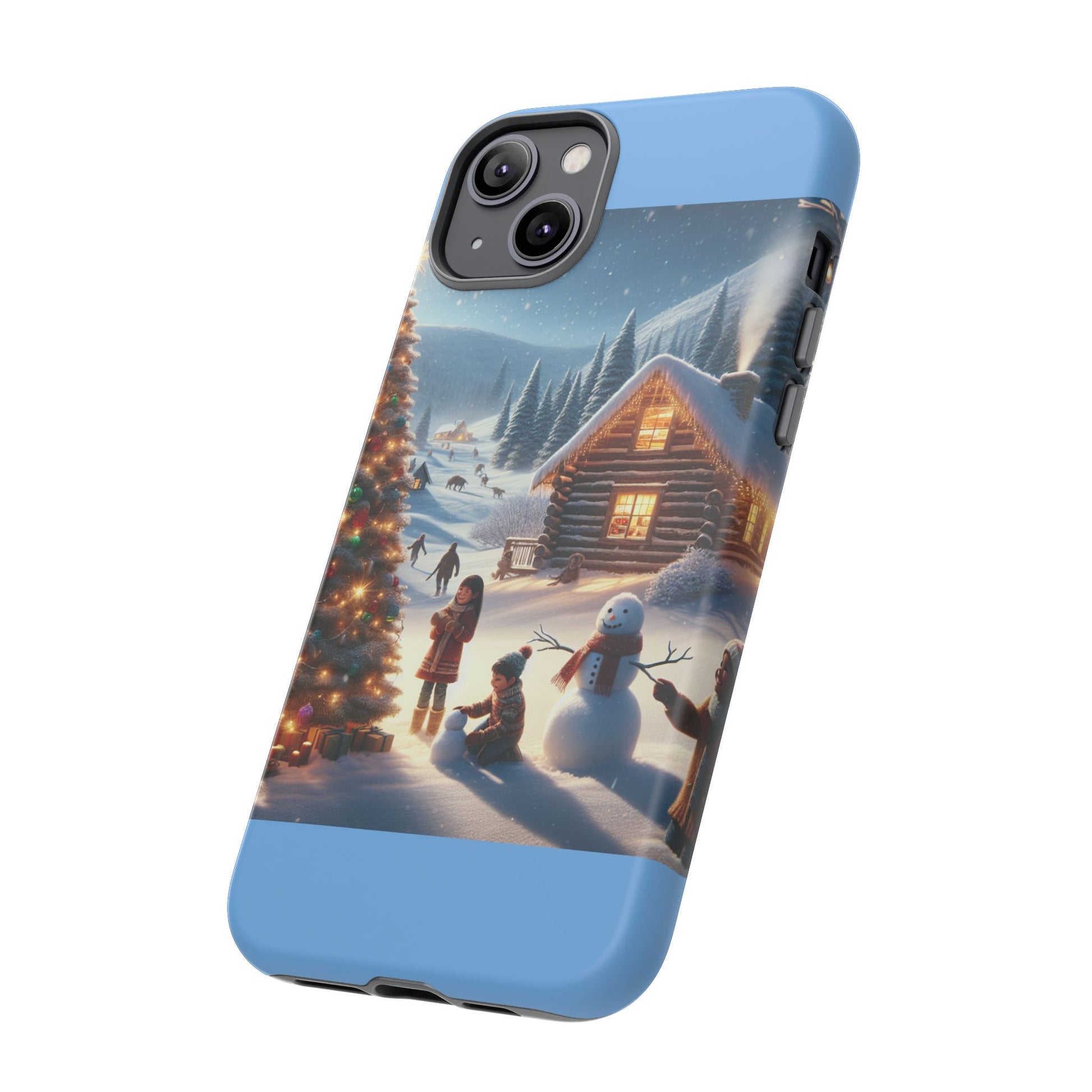 Winter Wonderland Phone Case, Holiday Gift for Him/Her, Cute Christmas Phone Cover, Unique Winter Scene Case, Festive Tech Accessories