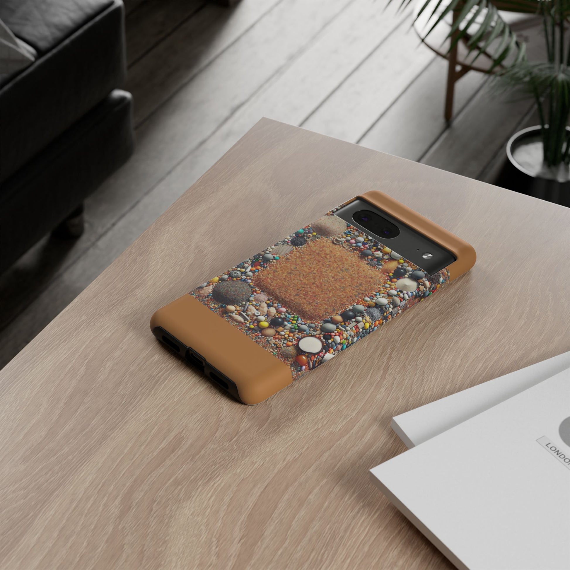 Colorful Phone Case with Unique Texture, Tough Case, Phone Accessory, Trendy Design, Gift for Tech Lovers, Durable Protection