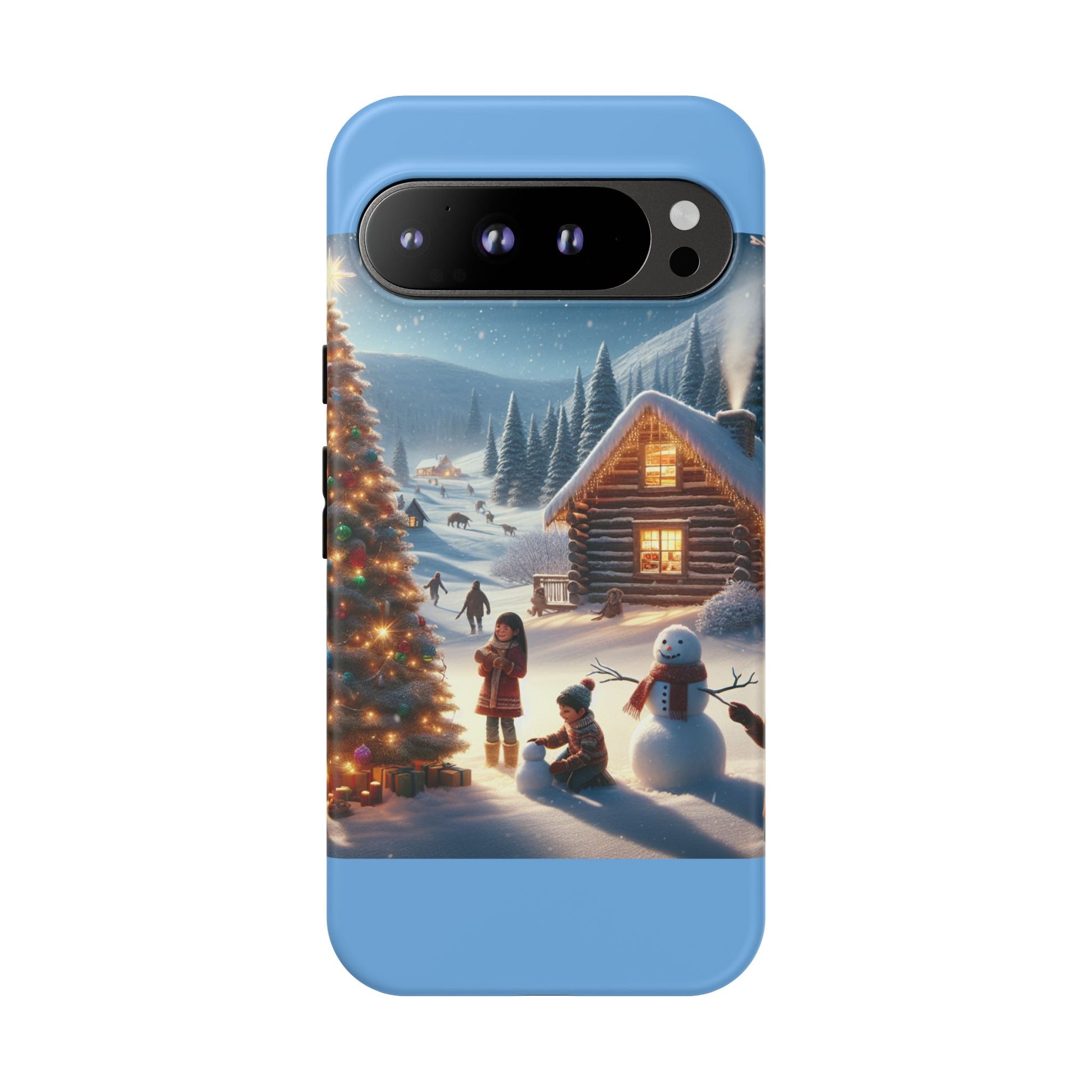 Winter Wonderland Phone Case, Holiday Gift for Him/Her, Cute Christmas Phone Cover, Unique Winter Scene Case, Festive Tech Accessories