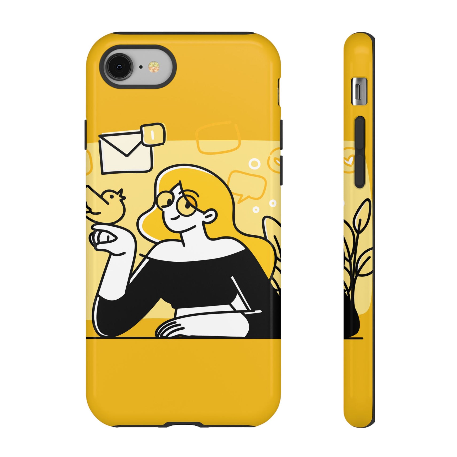 Chic Phone Case with Playful Design, Smartphone Cover, Unique Gift, Trendy Accessory, Eco-Friendly Case