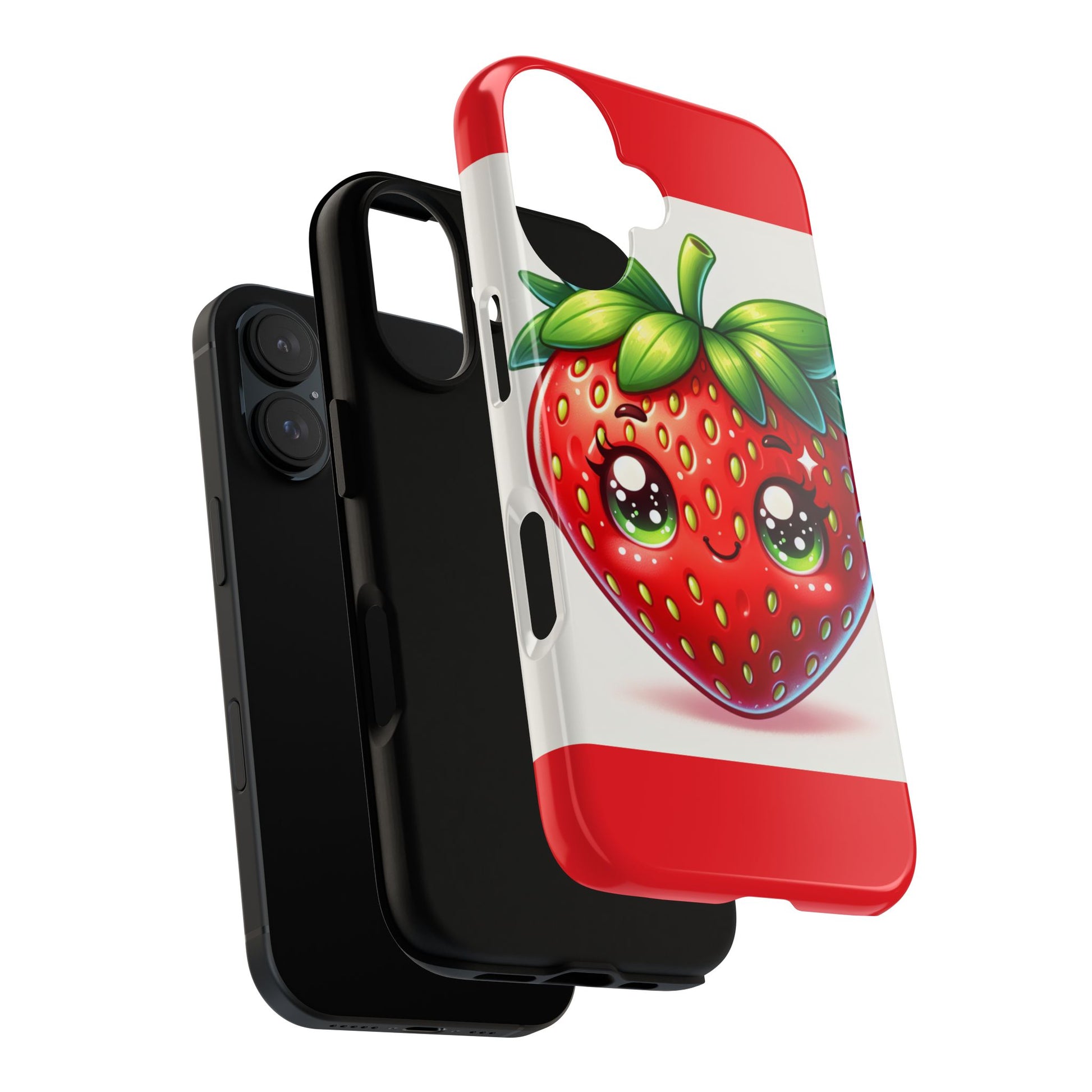 Cute Strawberry iPhone Case, Tough Phone Cases, Stylish Accessories, Fun Design for Kids and Adults, Perfect Gift for All Occasions