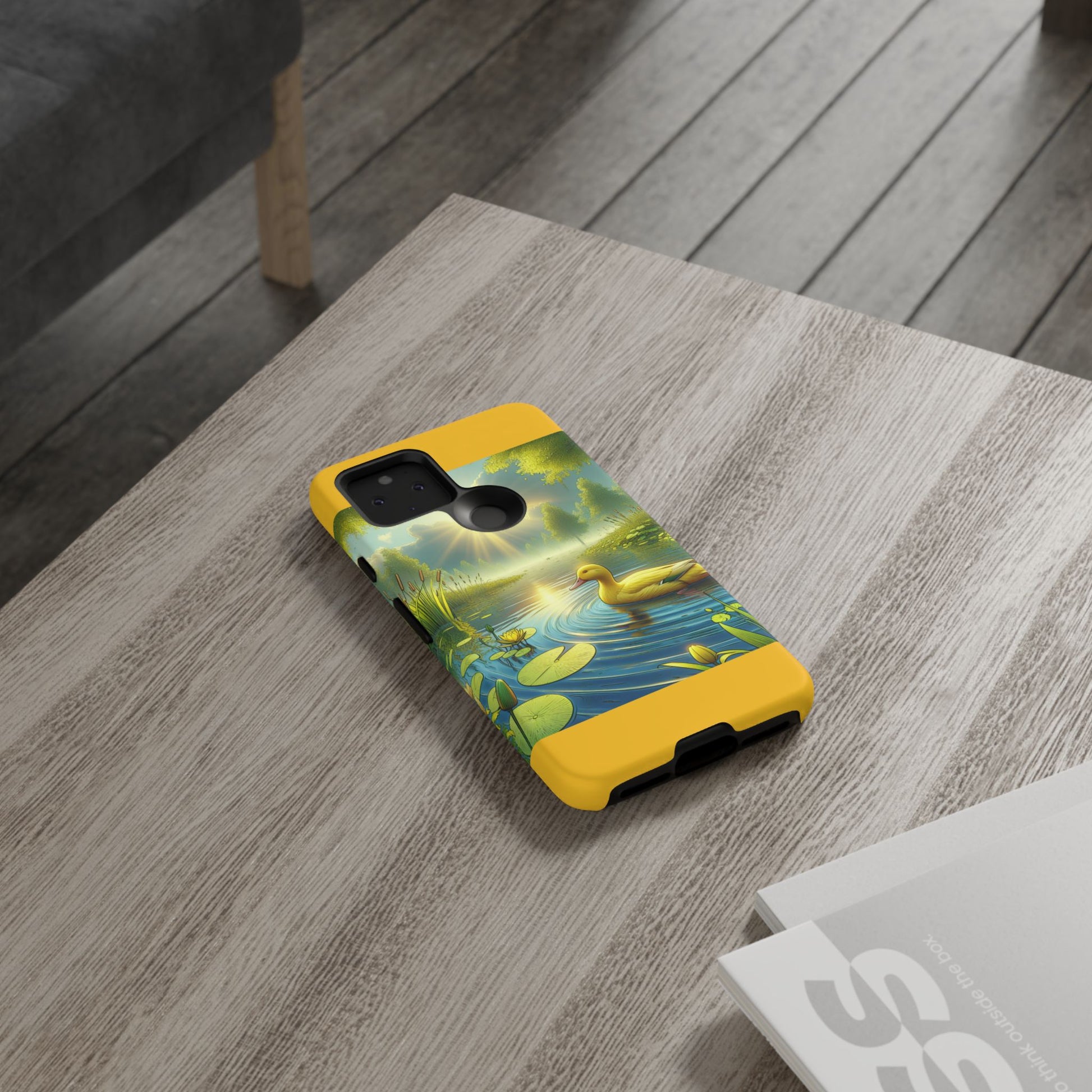 Beautiful Duck Pond Phone Case, Nature Lover Gift, Tough Case, Springtime Accessory, Eco-Friendly Phone Cover, Vibrant Artwork