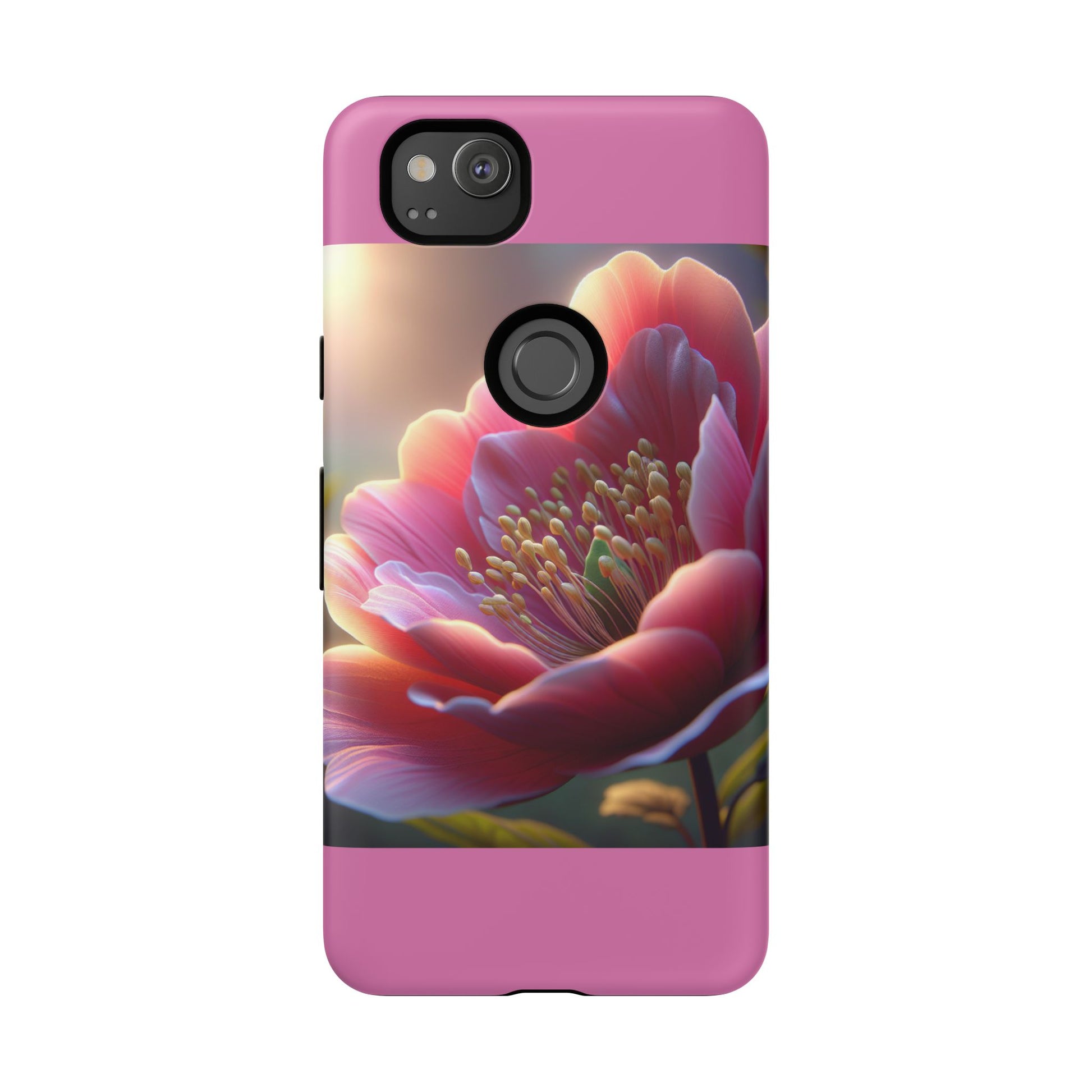 Pink Floral Phone Case, Tough Cases, Floral Design, Phone Accessory Gift, Nature Inspired, Trendy Tech Case