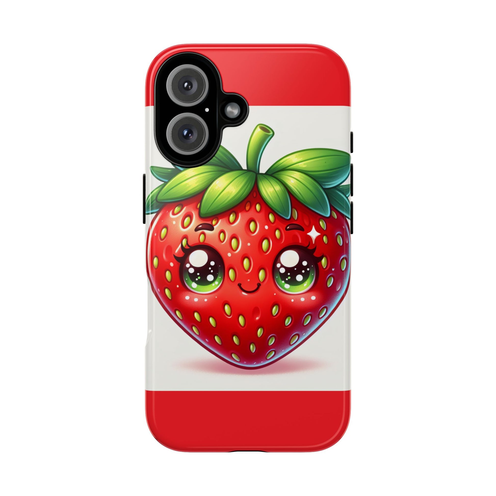 Cute Strawberry iPhone Case, Tough Phone Cases, Stylish Accessories, Fun Design for Kids and Adults, Perfect Gift for All Occasions