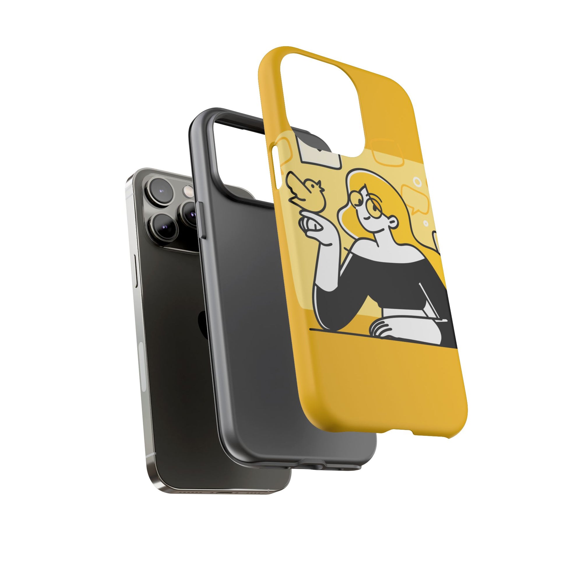 Chic Phone Case with Playful Design, Smartphone Cover, Unique Gift, Trendy Accessory, Eco-Friendly Case