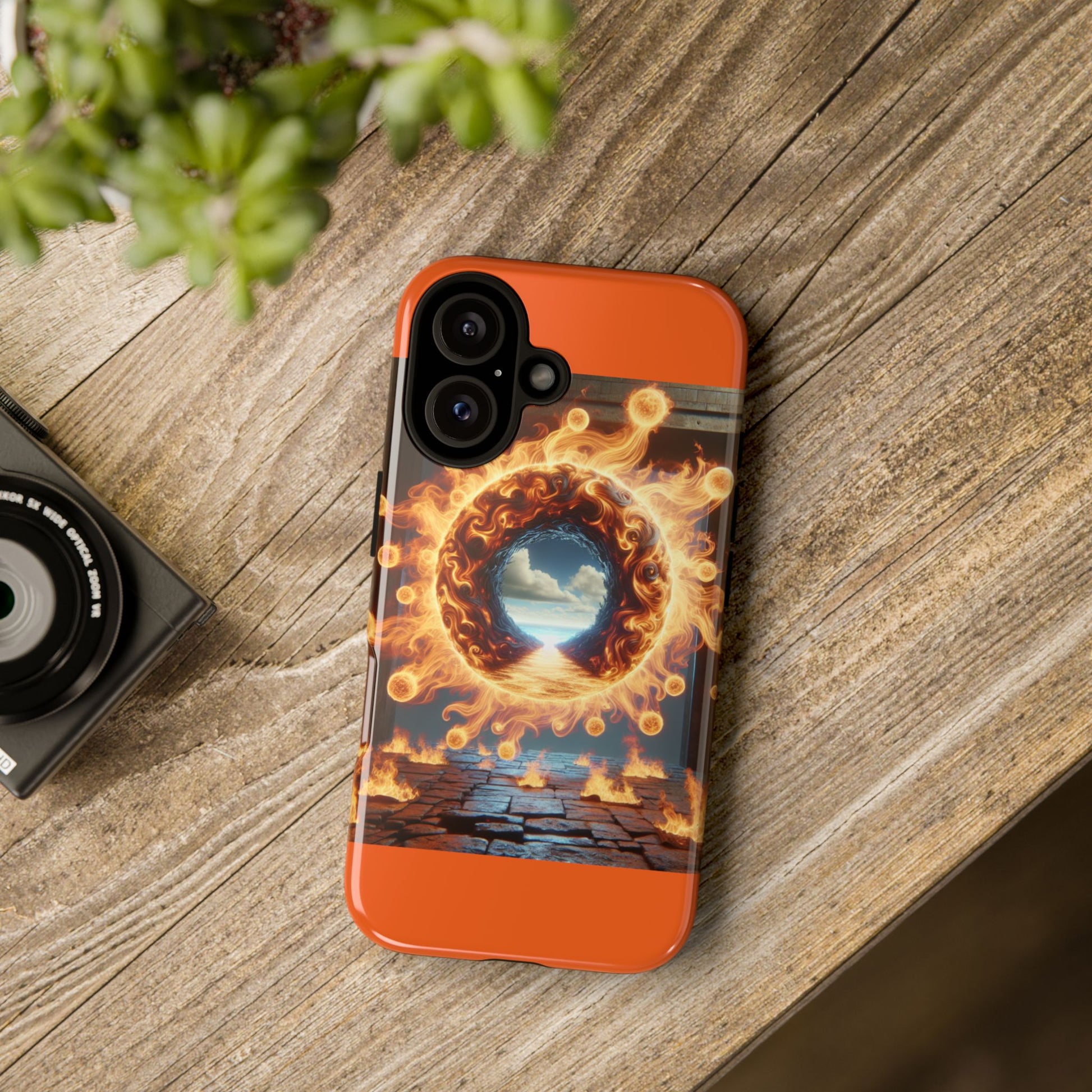 Vibrant Phone Case, Tough Cases for Gamers, Fire Element Phone Cover, Unique Protector, Game Lover Gifts
