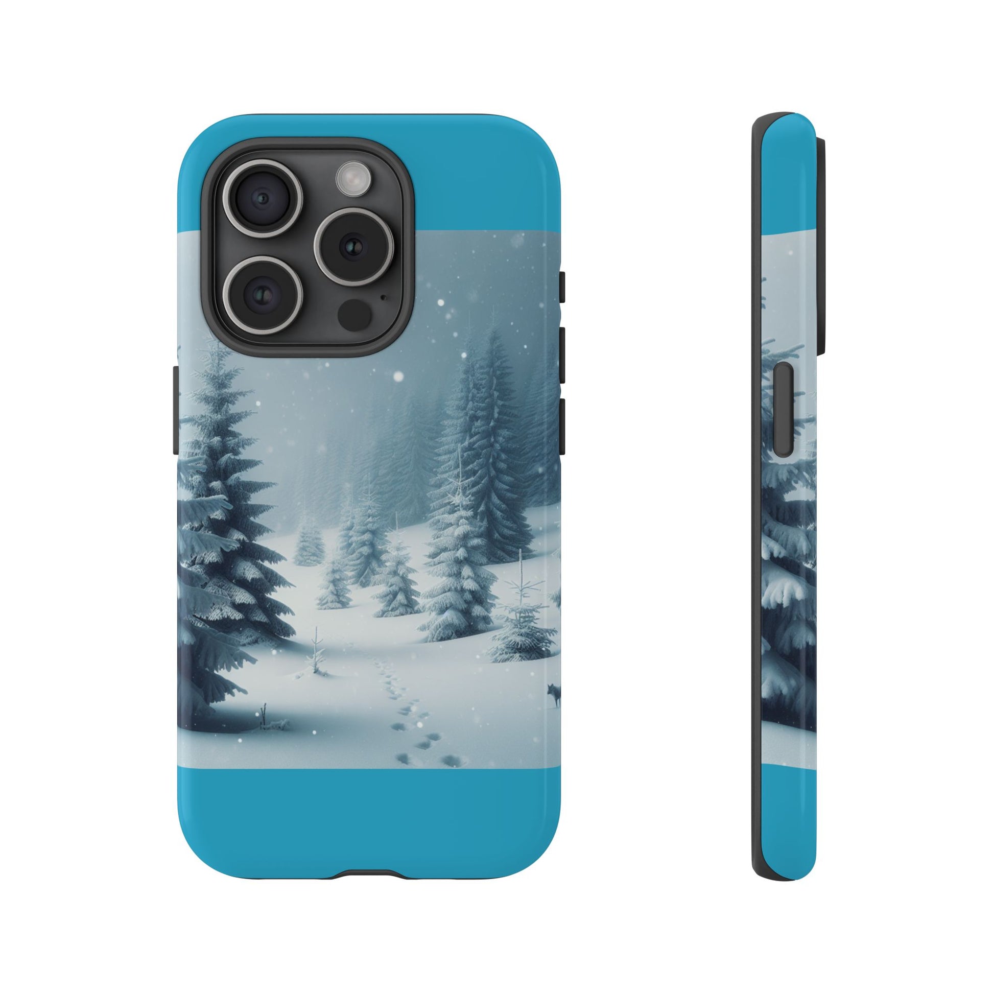 Winter Forest Phone Case, Tough Cases for iPhone, Snowy Landscape Design, Nature Lover Gift, Holiday Accessories