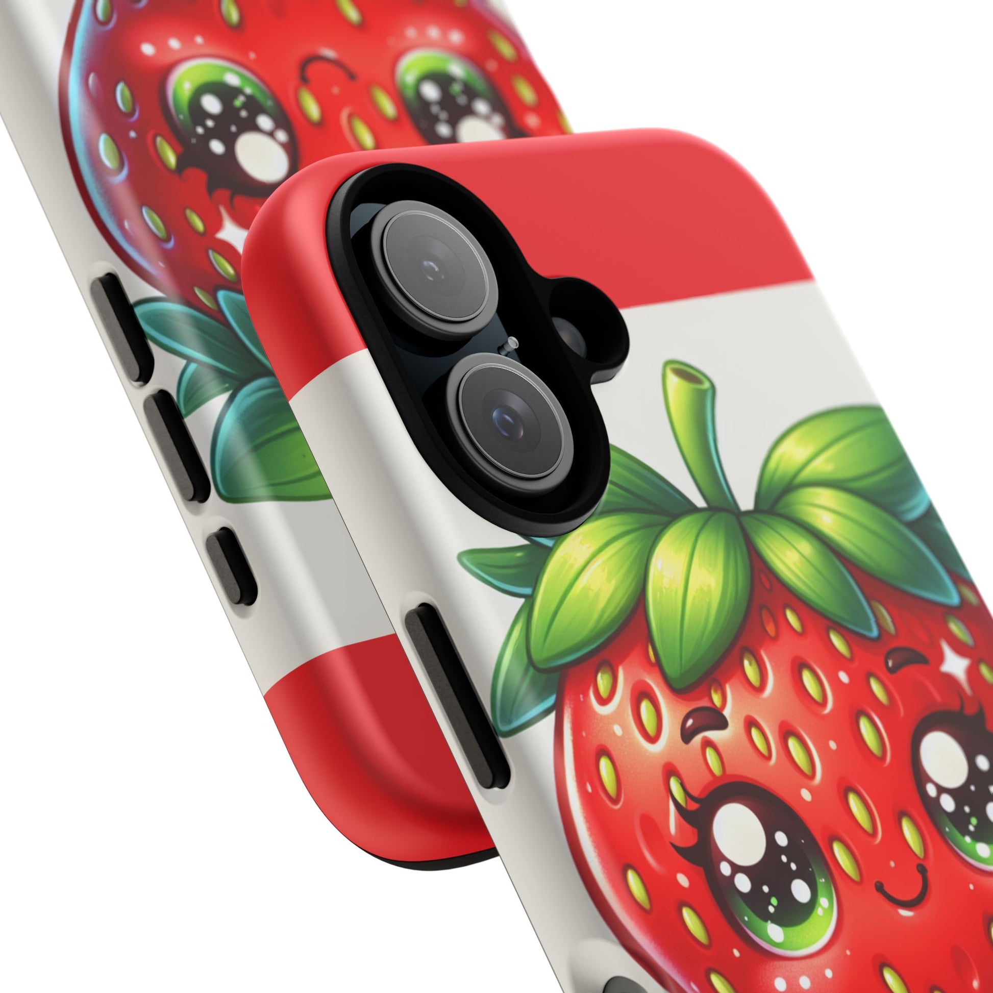 Cute Strawberry iPhone Case, Tough Phone Cases, Stylish Accessories, Fun Design for Kids and Adults, Perfect Gift for All Occasions