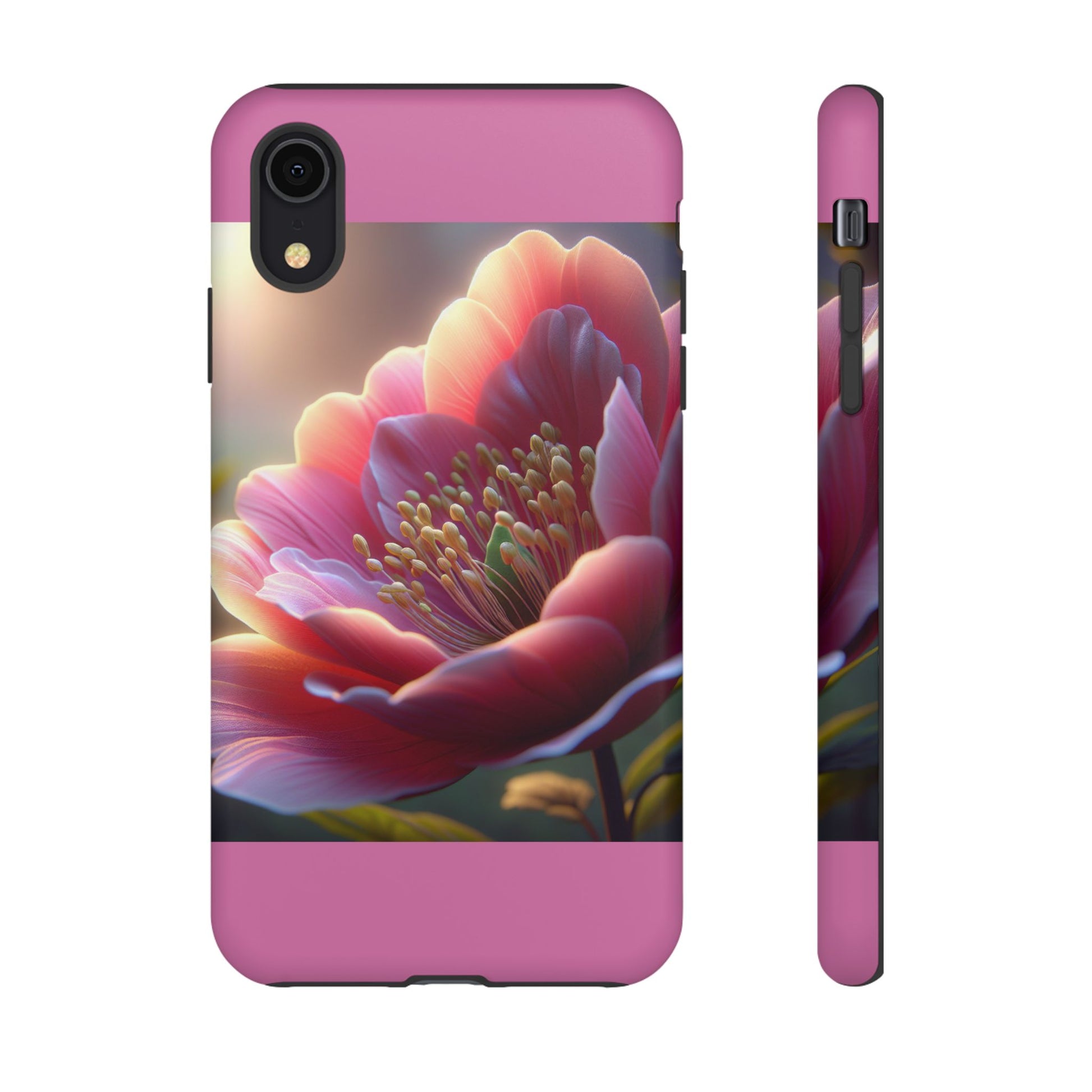 Pink Floral Phone Case, Tough Cases, Floral Design, Phone Accessory Gift, Nature Inspired, Trendy Tech Case