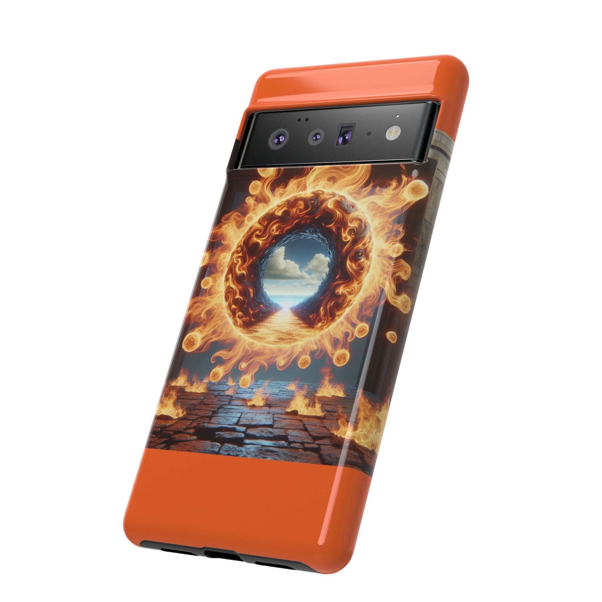 Vibrant Phone Case, Tough Cases for Gamers, Fire Element Phone Cover, Unique Protector, Game Lover Gifts