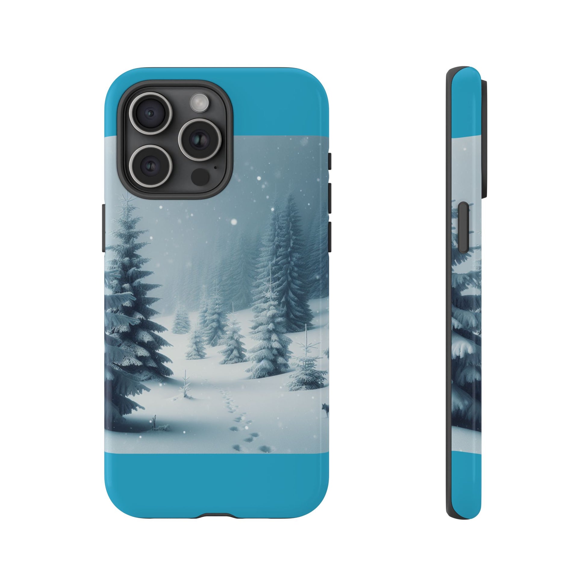 Winter Forest Phone Case, Tough Cases for iPhone, Snowy Landscape Design, Nature Lover Gift, Holiday Accessories