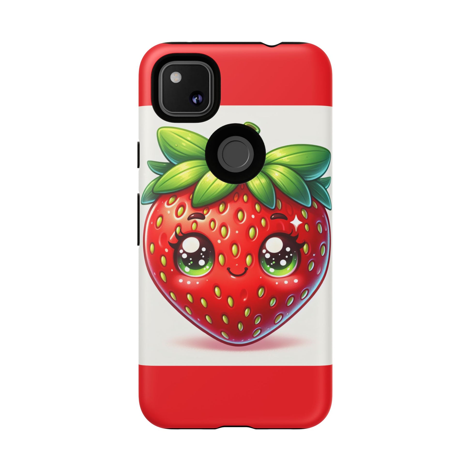 Cute Strawberry iPhone Case, Tough Phone Cases, Stylish Accessories, Fun Design for Kids and Adults, Perfect Gift for All Occasions
