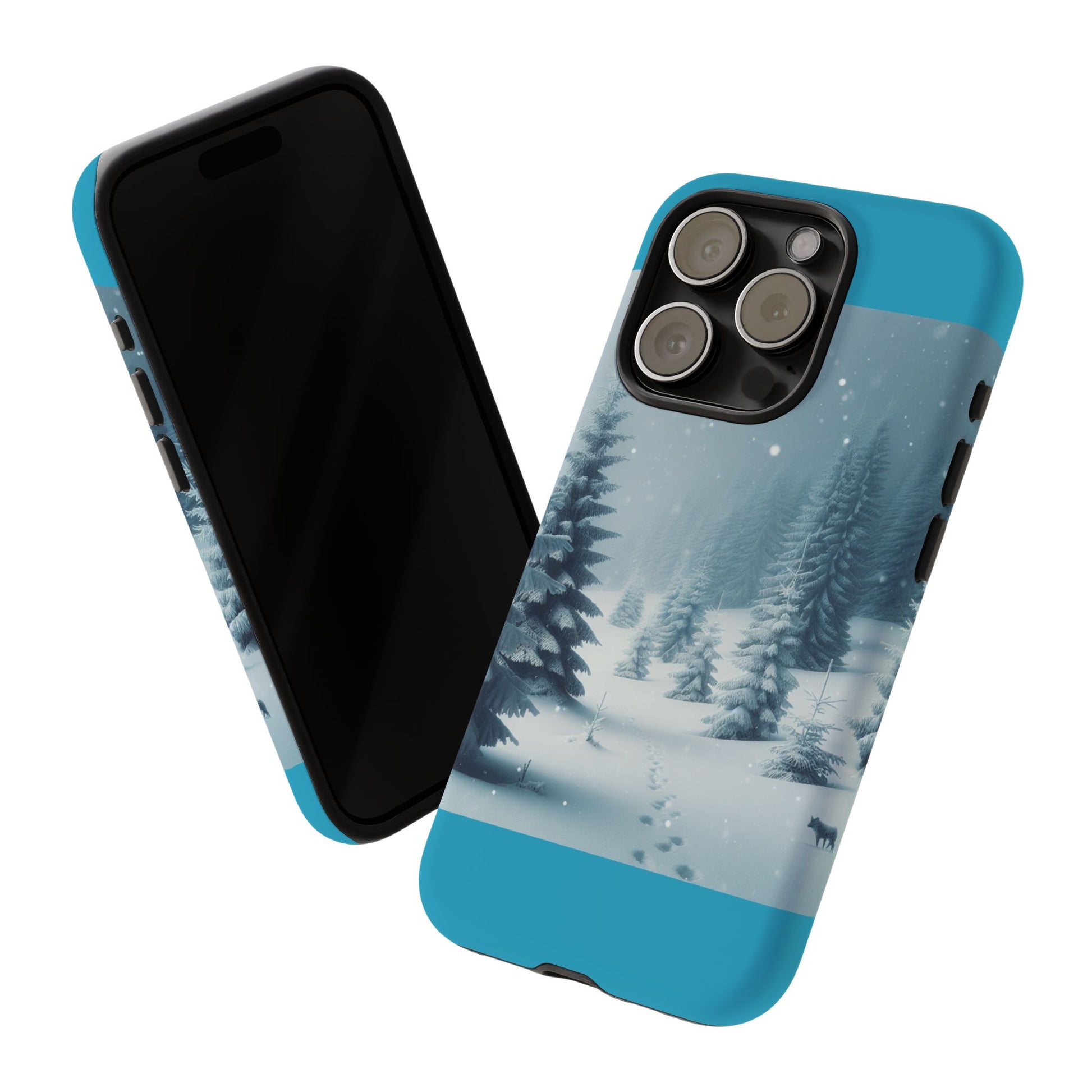 Winter Forest Phone Case, Tough Cases for iPhone, Snowy Landscape Design, Nature Lover Gift, Holiday Accessories