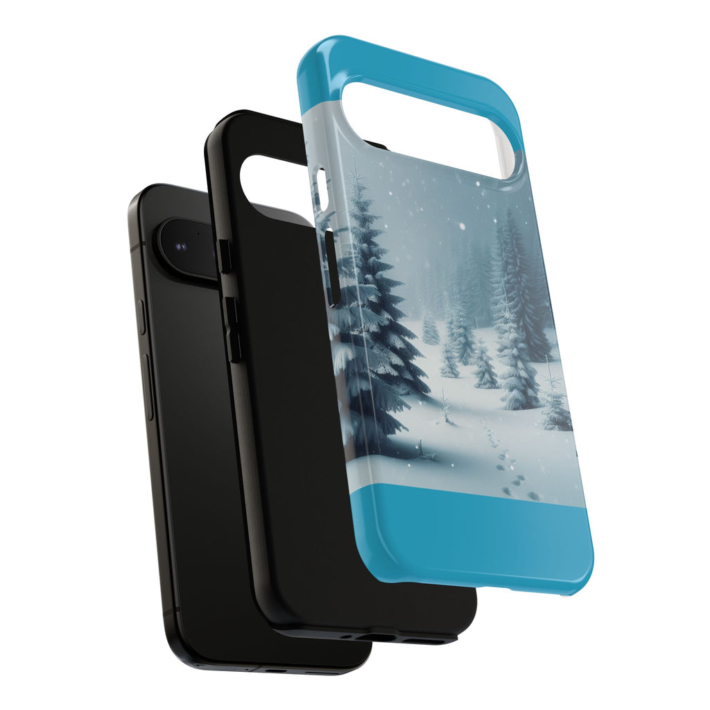 Winter Forest Phone Case, Tough Cases for iPhone, Snowy Landscape Design, Nature Lover Gift, Holiday Accessories