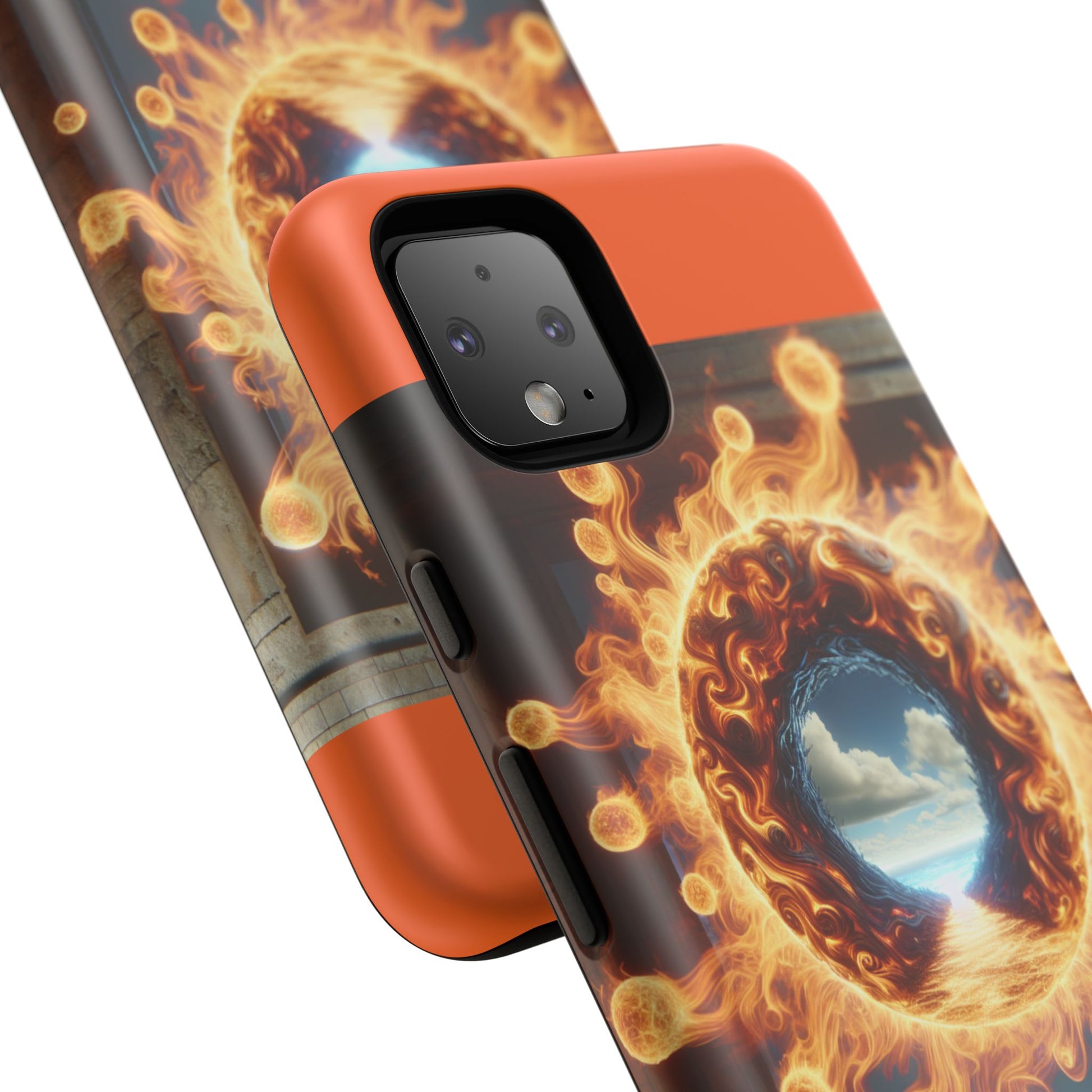 Vibrant Phone Case, Tough Cases for Gamers, Fire Element Phone Cover, Unique Protector, Game Lover Gifts
