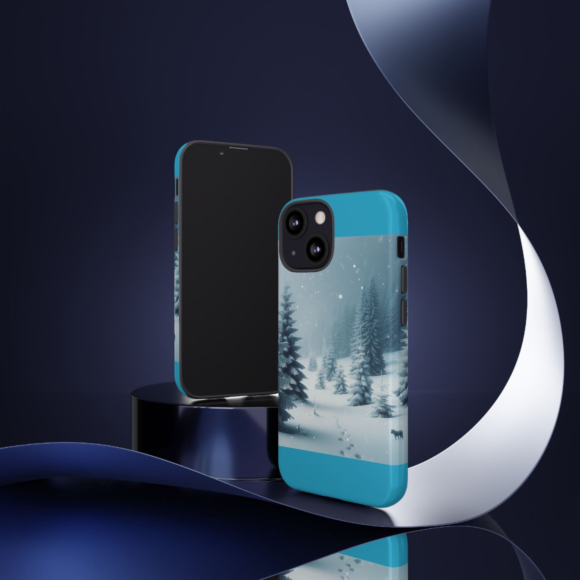 Winter Forest Phone Case, Tough Cases for iPhone, Snowy Landscape Design, Nature Lover Gift, Holiday Accessories