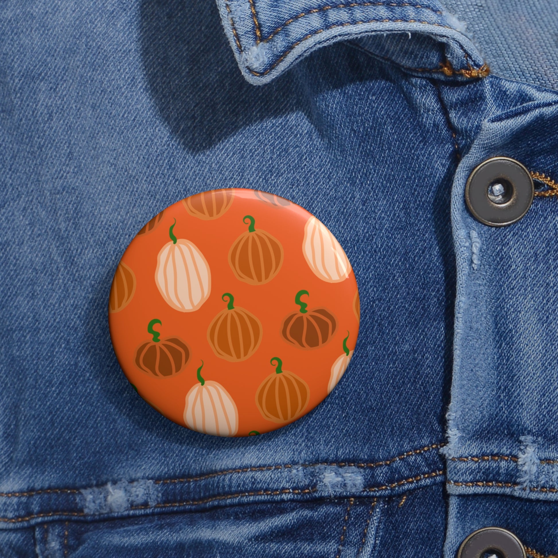 Custom Pumpkin Pin Buttons - Fall Accessories, Halloween Decor, Gift for Friends, Cute Badges, Seasonal Fashion