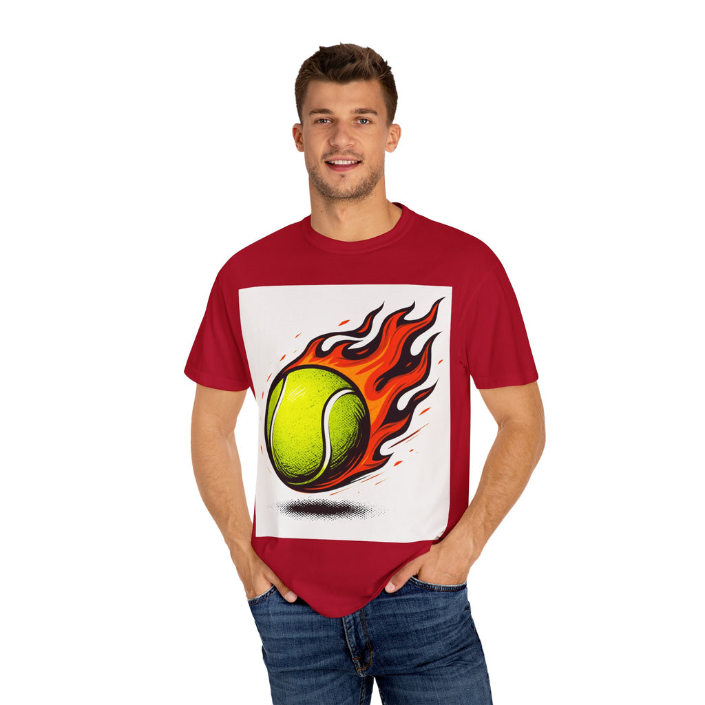 Flaming Tennis Ball Unisex T-Shirt